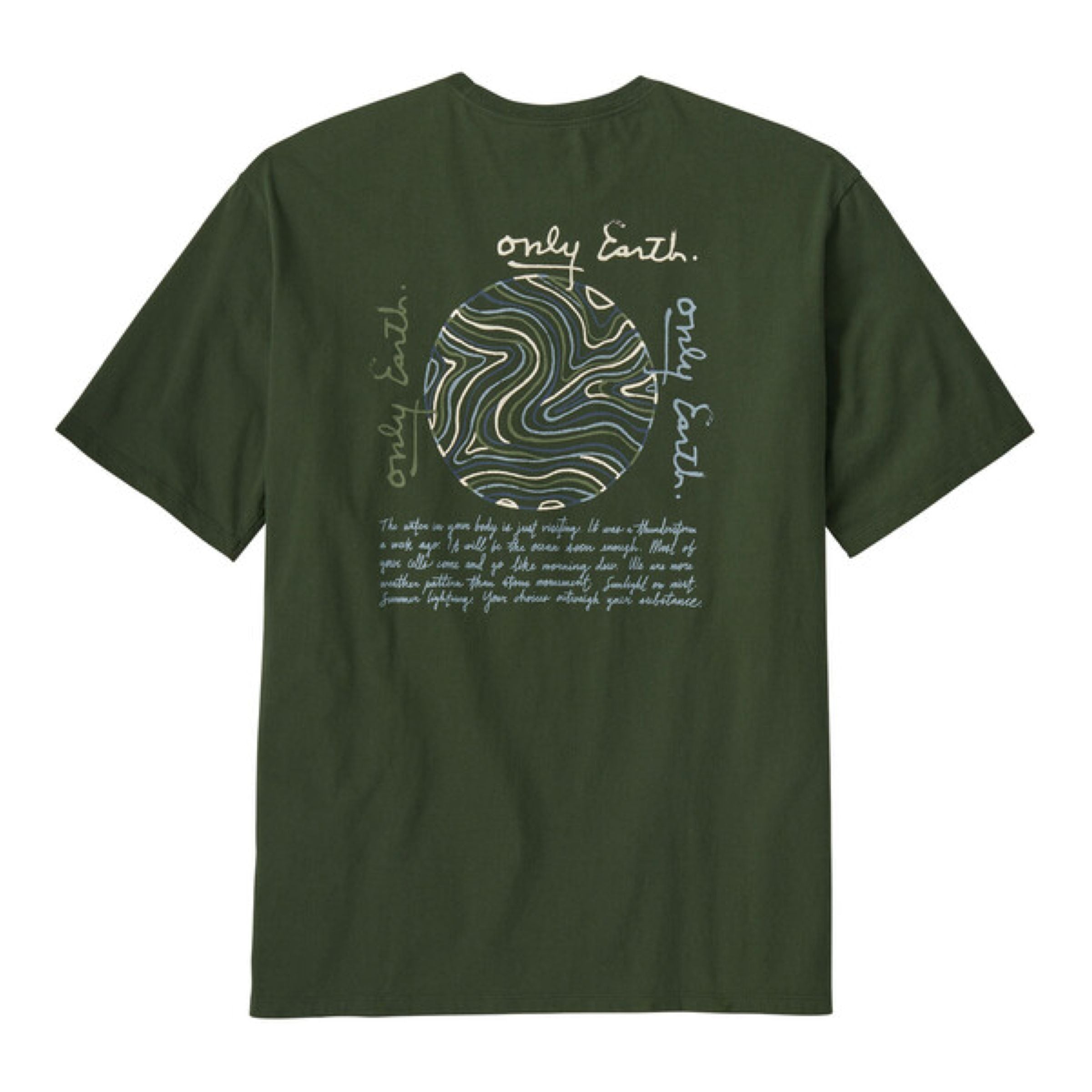 T-shirt Cta Organic Uomo Earth Currents/Torrey Pine Green