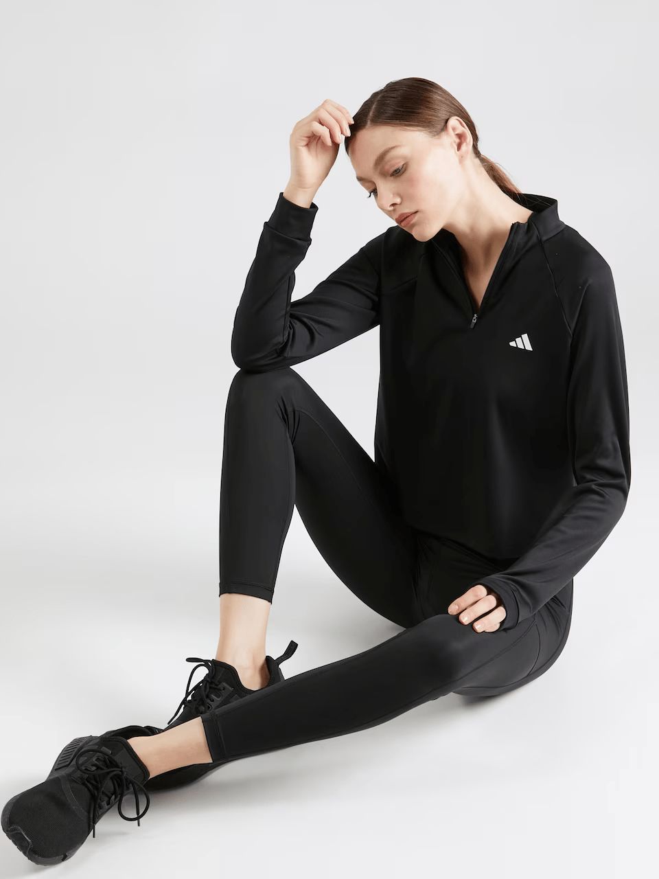 Maglia Training Essential 1/4 Zip Donna Black