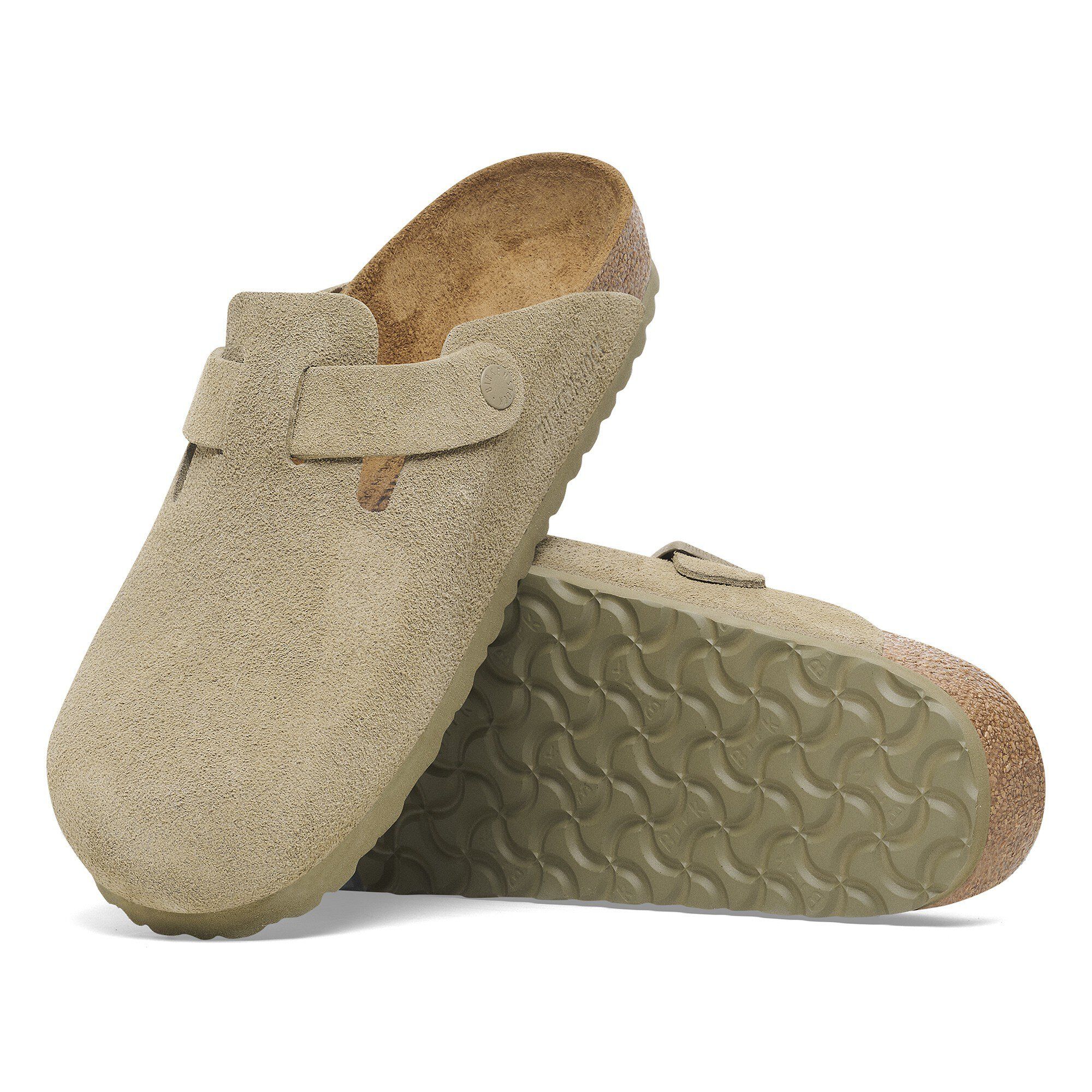 Birkenstock | Sandali Boston Faded Khaki - Fabbrica Ski Sises