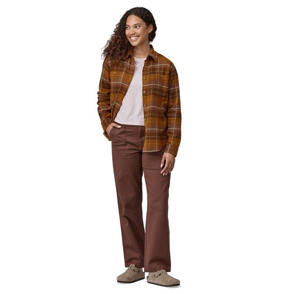 Camicia Fjord Flannel Donna Happy Camper/Shelter Brown