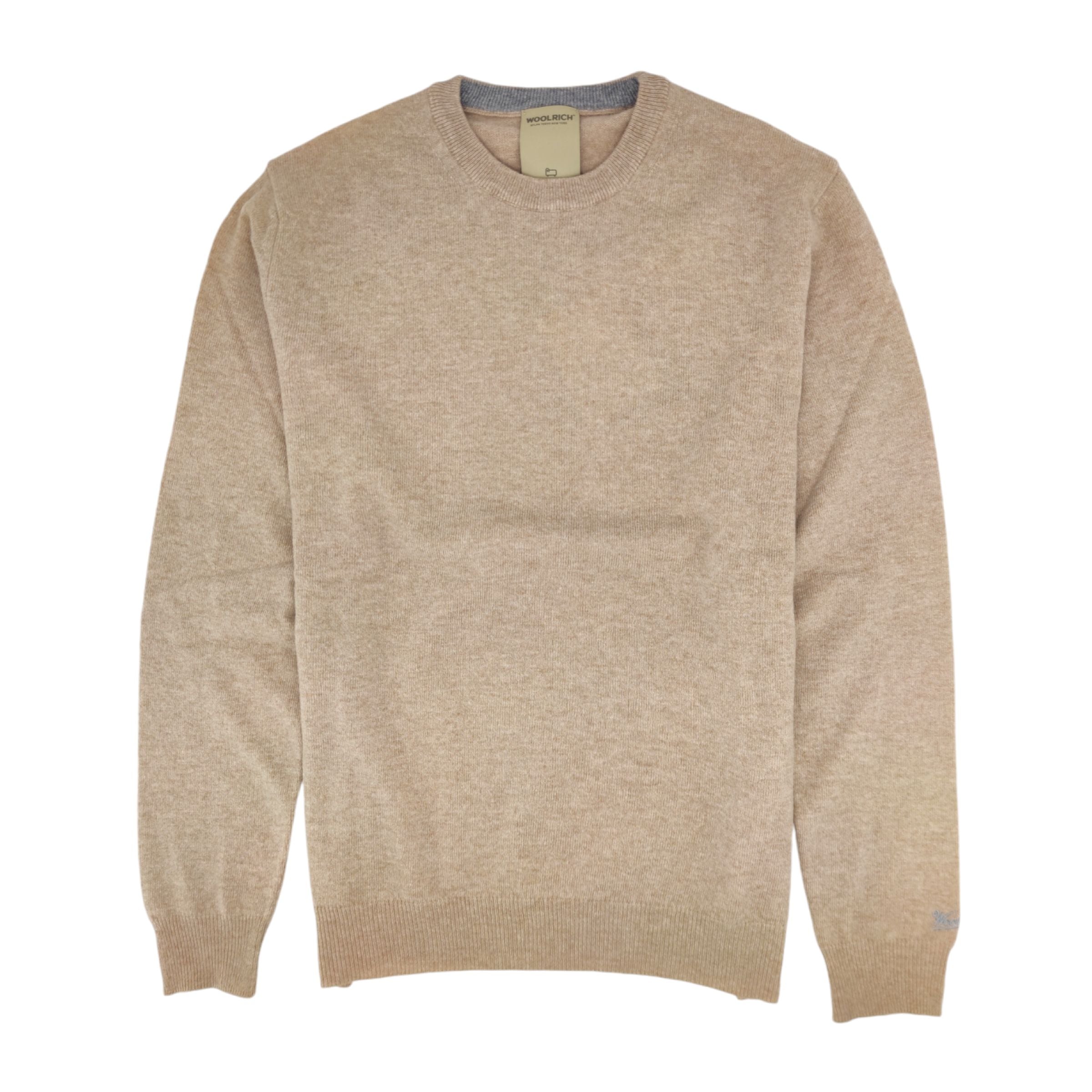 Maglia Lambswool Crewneck Uomo Feather Beige