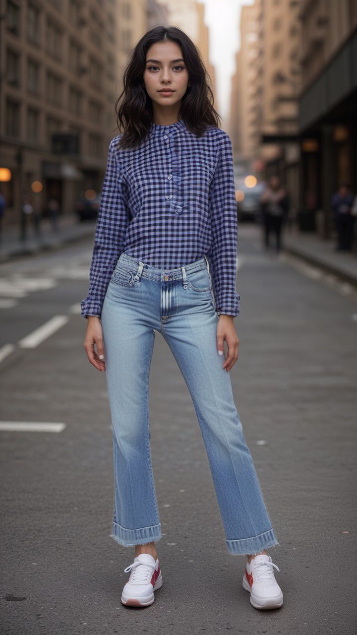 Camicia Carmen Donna Brick Blue