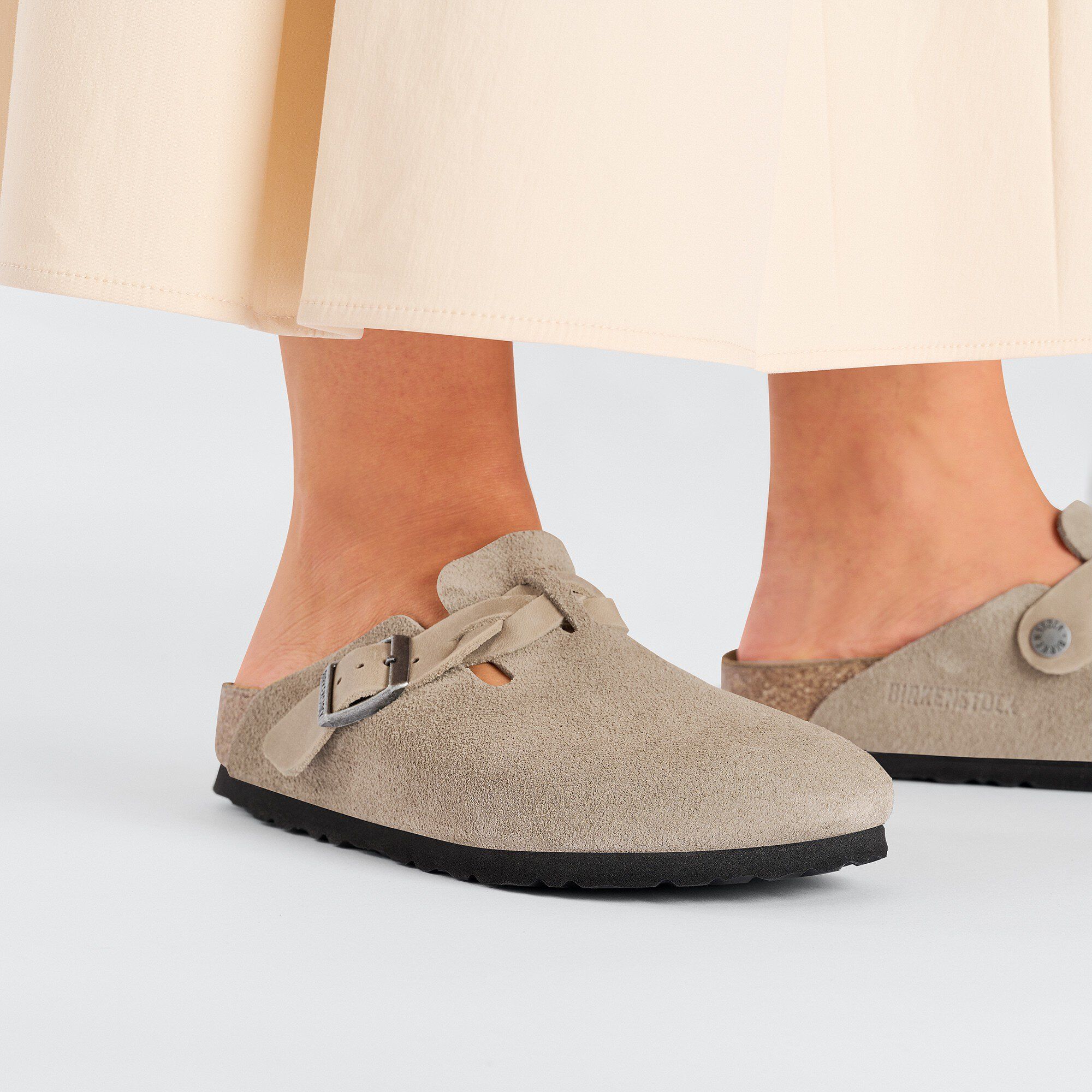 Birkenstock | Sandali Boston Braided Donna Taupe - Fabbrica Ski Sises