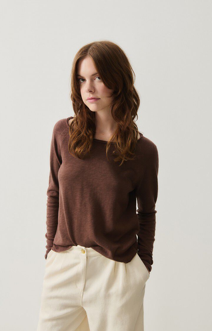 T-shirt Sonoma Wide Neck Donna Vintage Choco