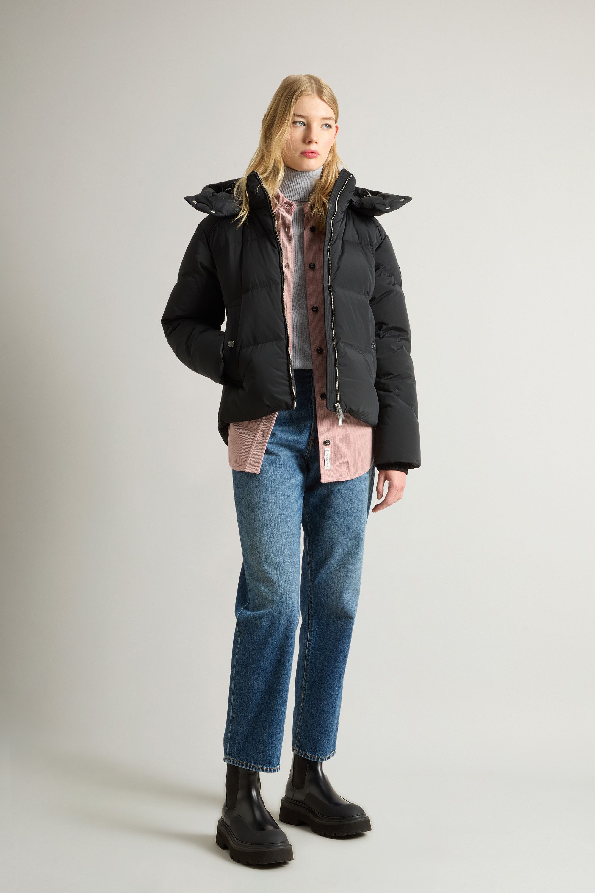 Woolrich | Giacca Alsea Short Donna Black - Fabbrica Ski Sises