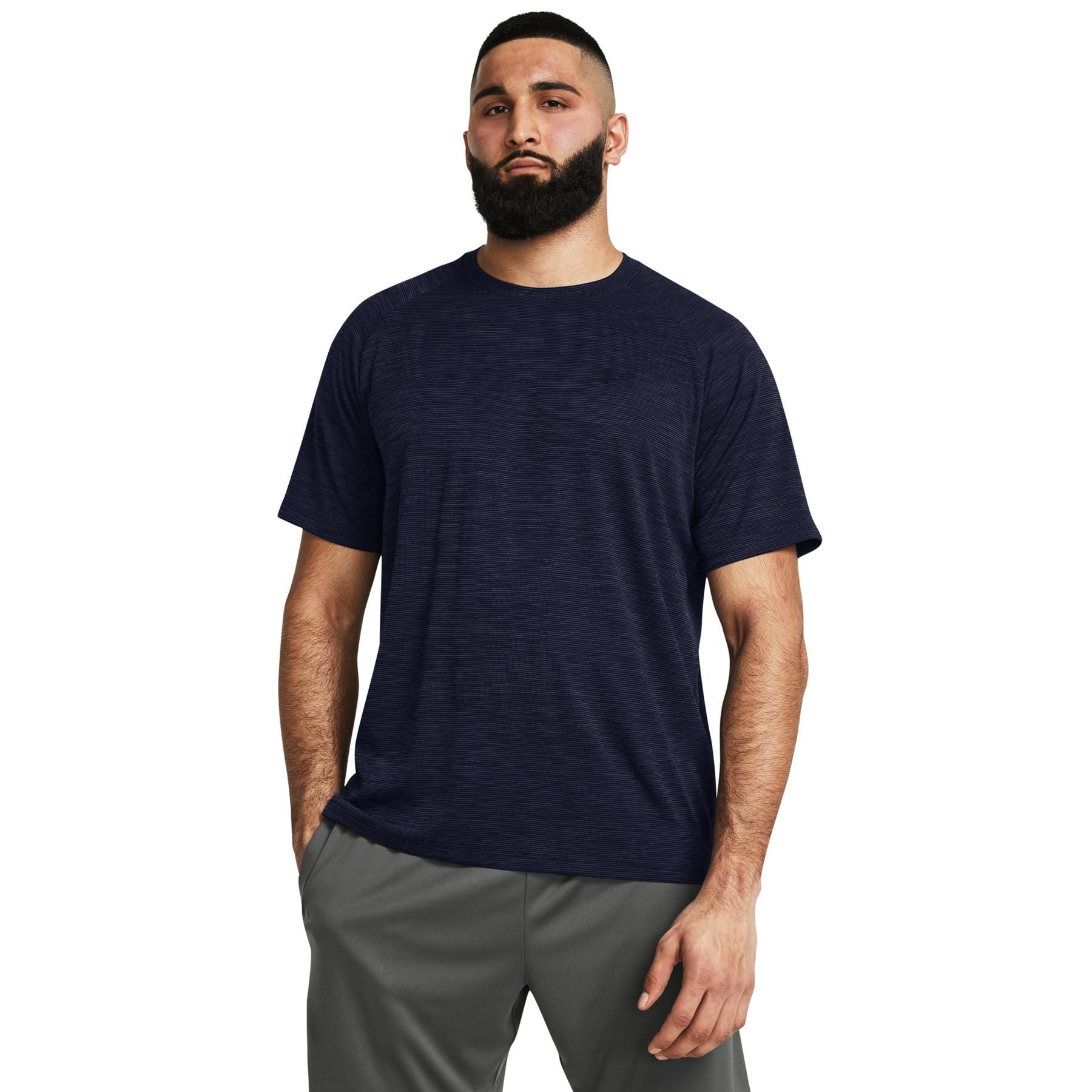 T-shirt Tech Textured Uomo Midnight Navy / Black