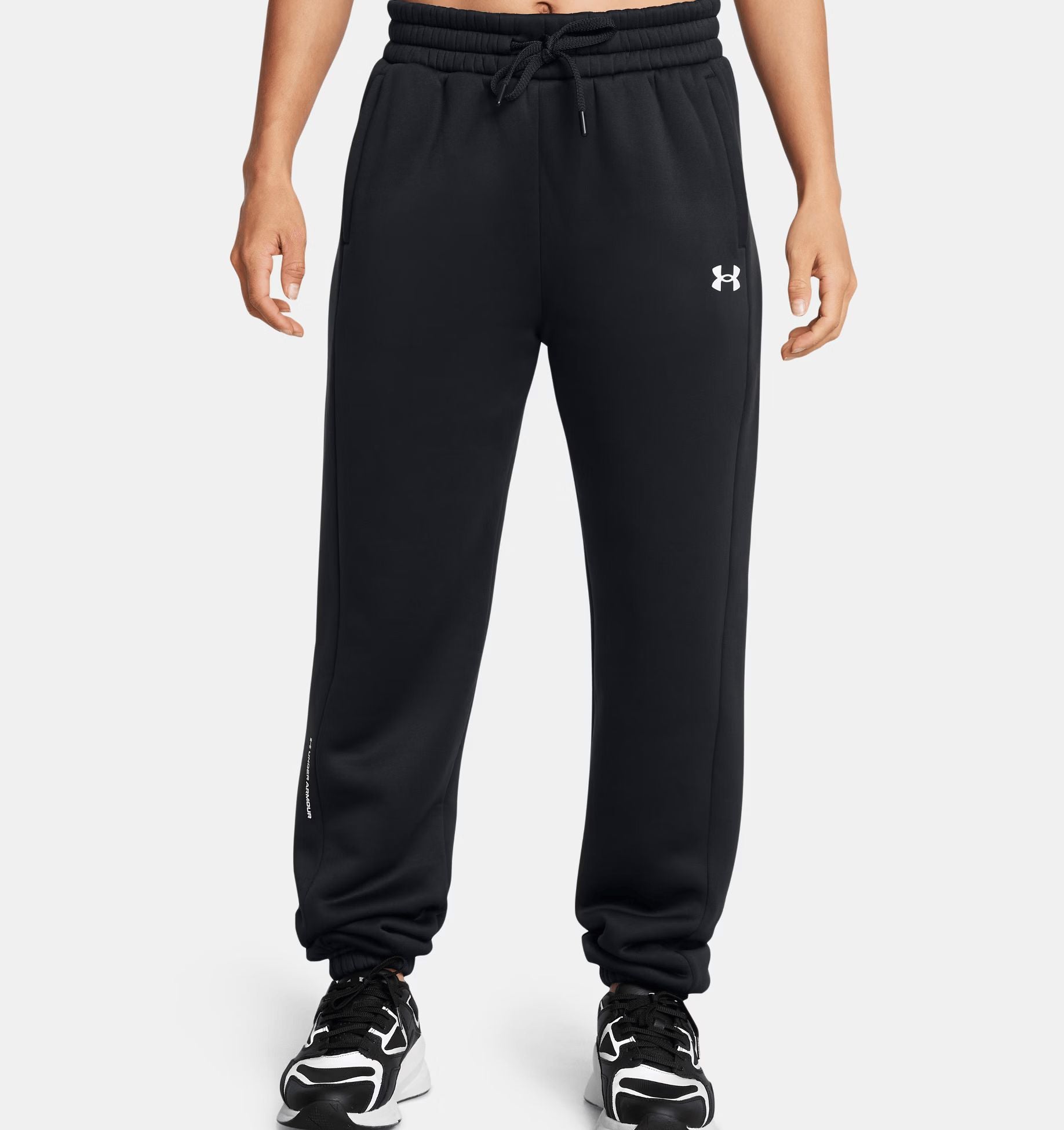 Pantaloni Fleece Pro Gym Donna Black/White