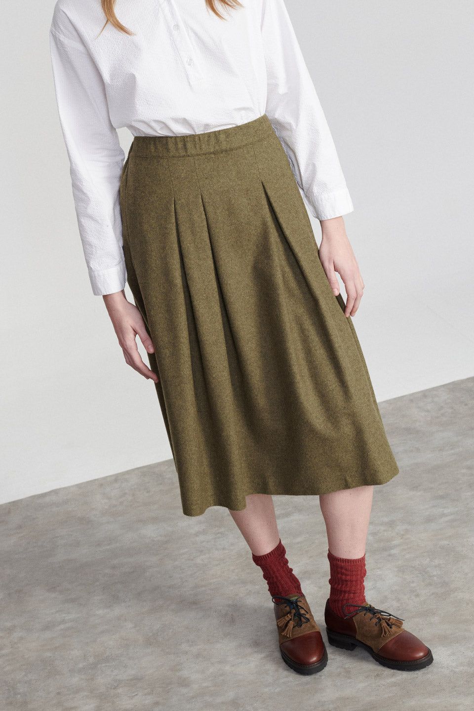 Beatriz Furest | Gonna College Donna Kaki - Fabbrica Ski Sises