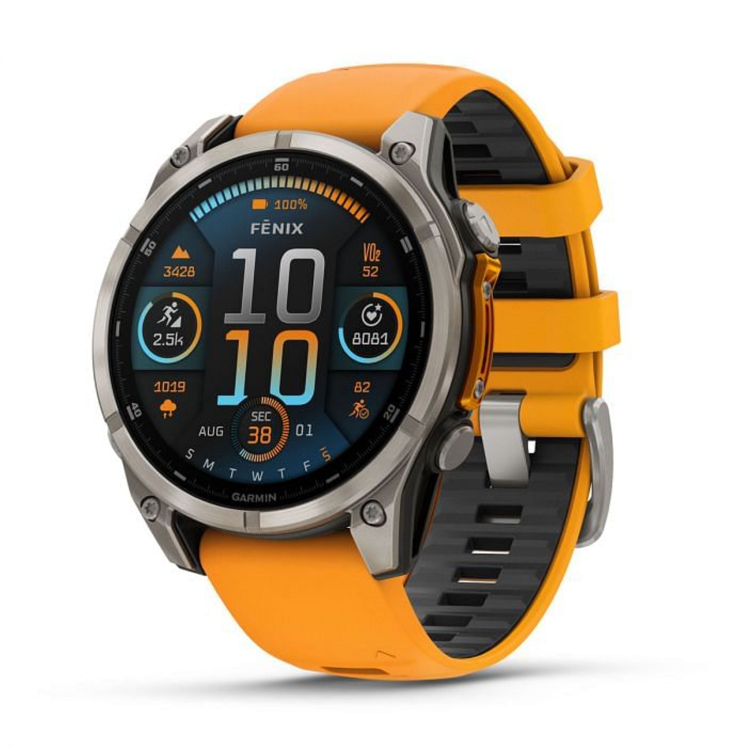 Orologio Fenix 8-47mm Amoled Sapphire Graphite/Orange