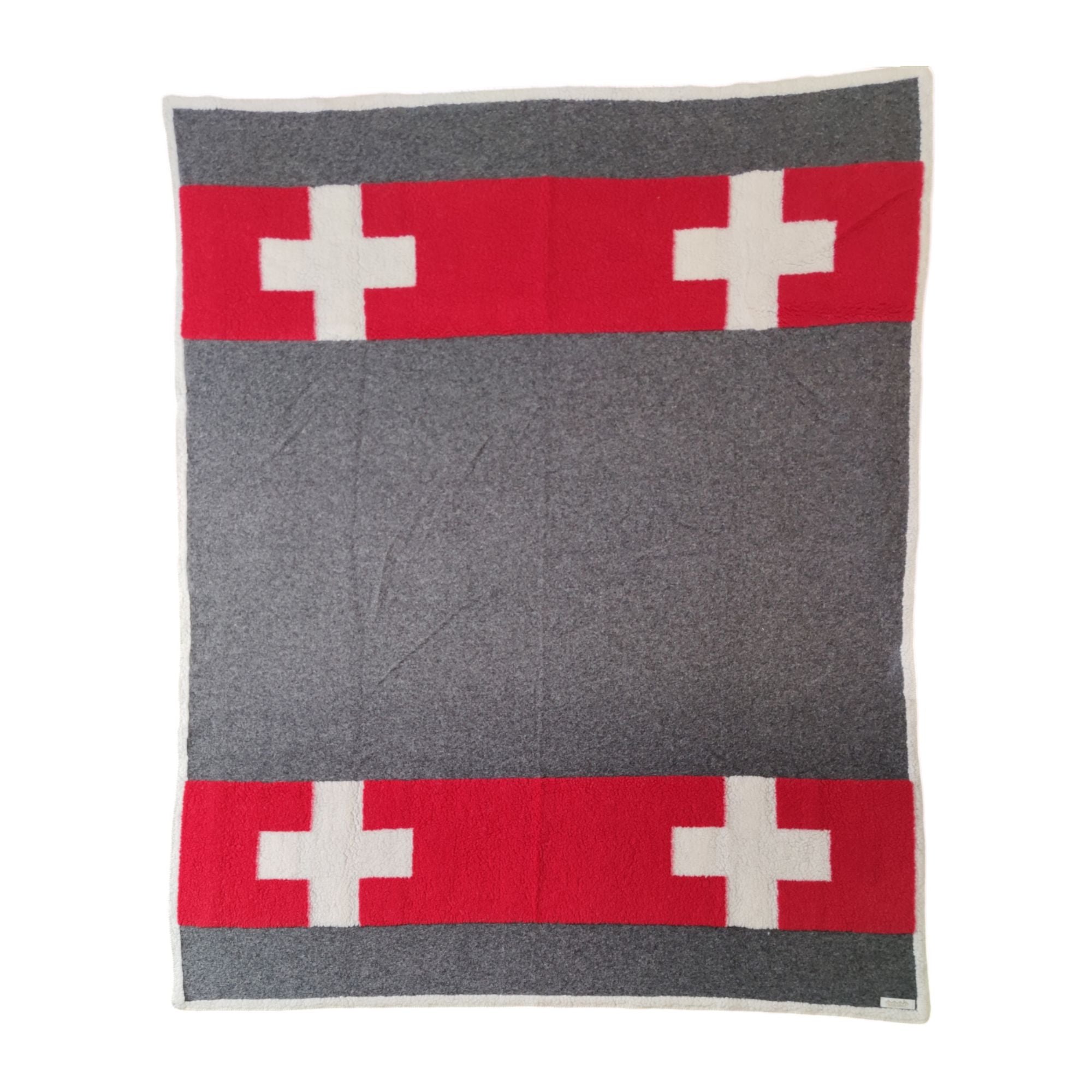 Coperta Suiss Grigio Emblema