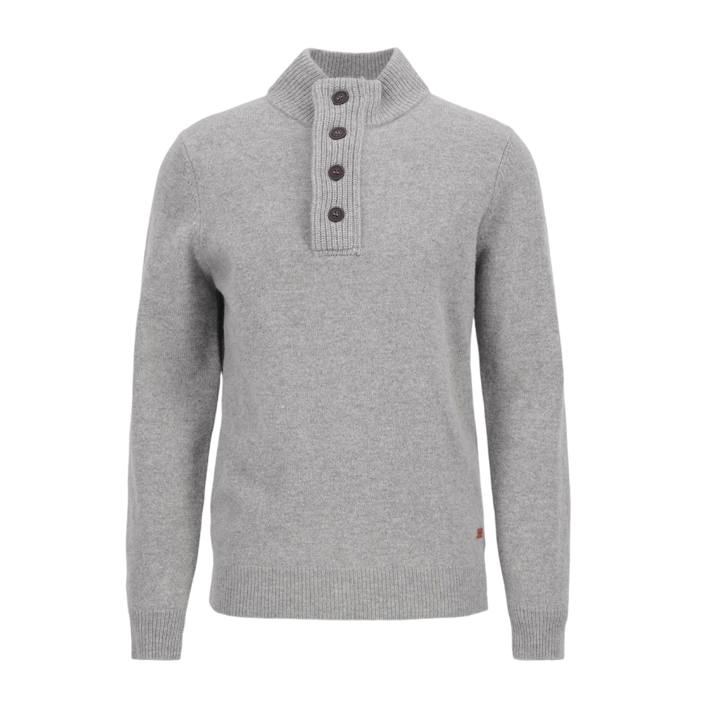 Maglia Patch Half Zip Uomo Stone