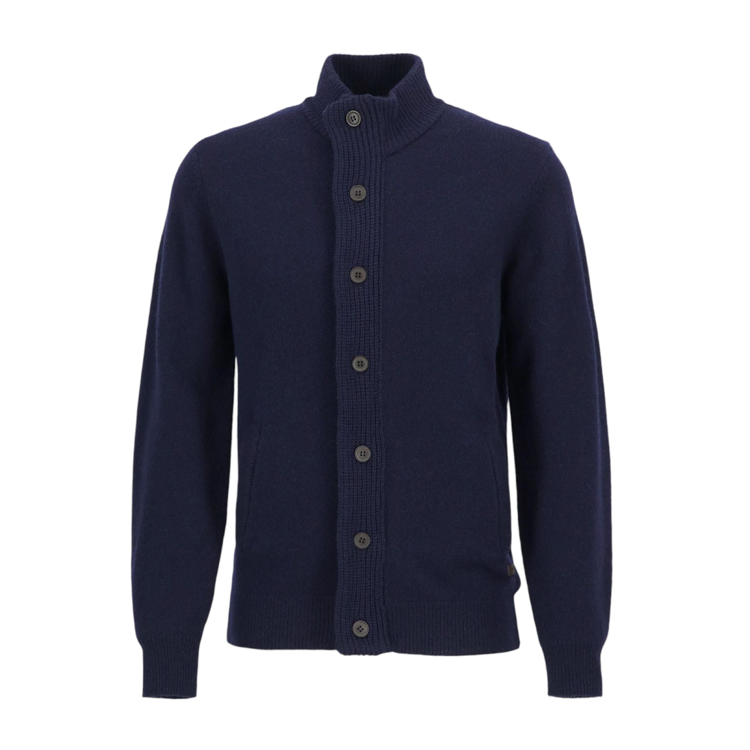 Maglia Patch Zip Uomo Navy