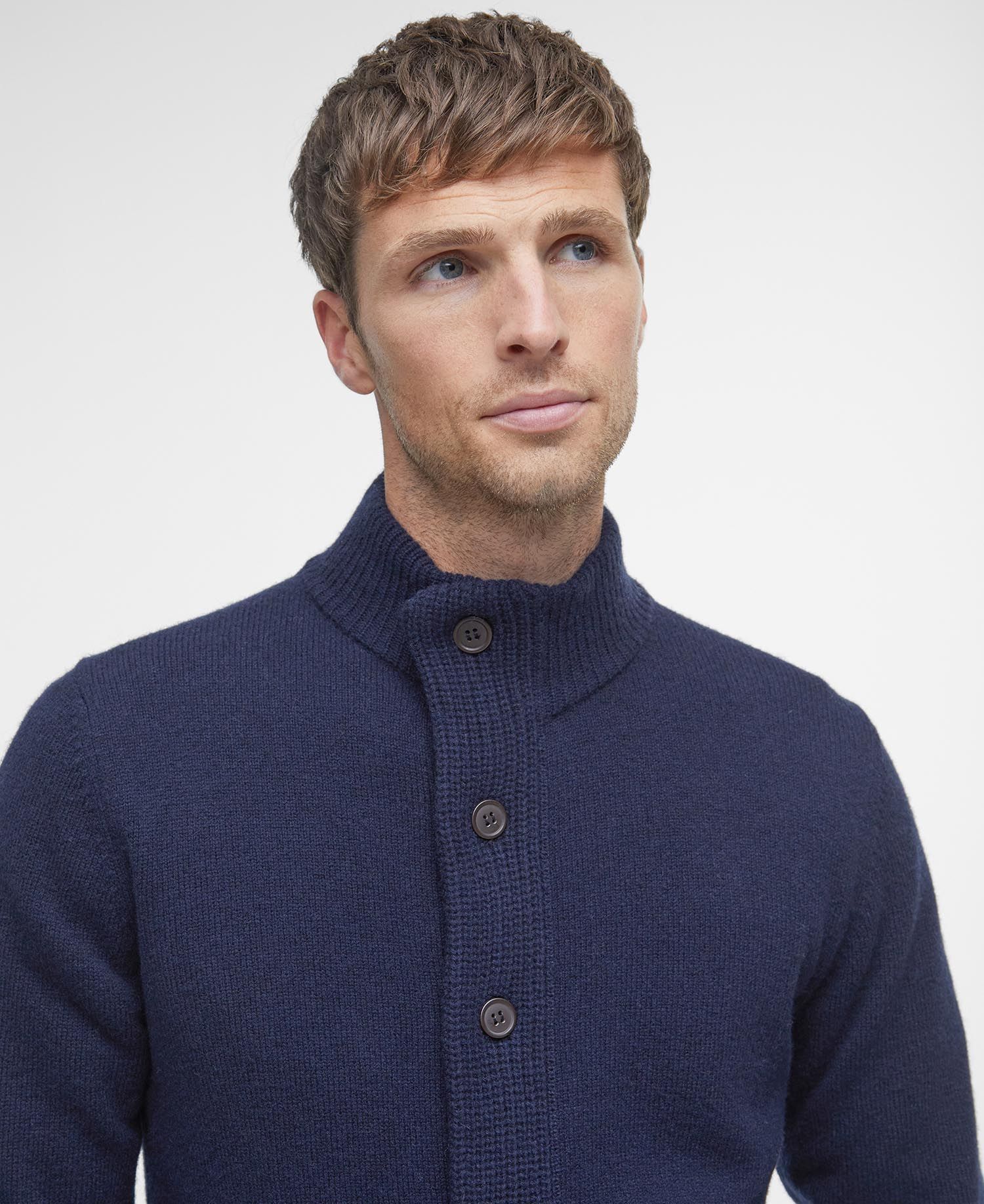 Maglia Patch Zip Uomo Navy