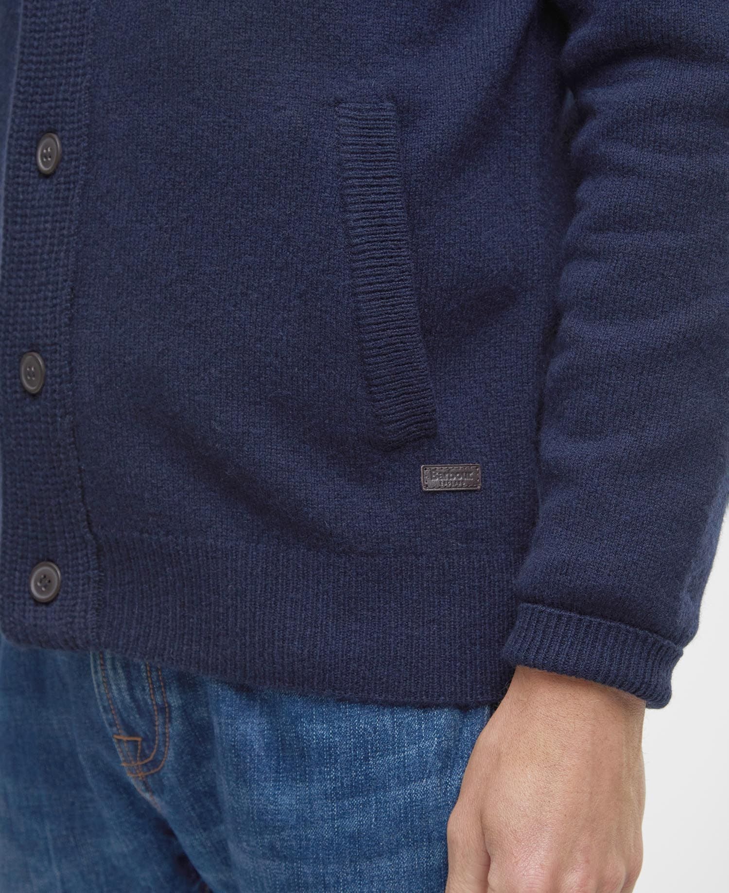 Maglia Patch Zip Uomo Navy