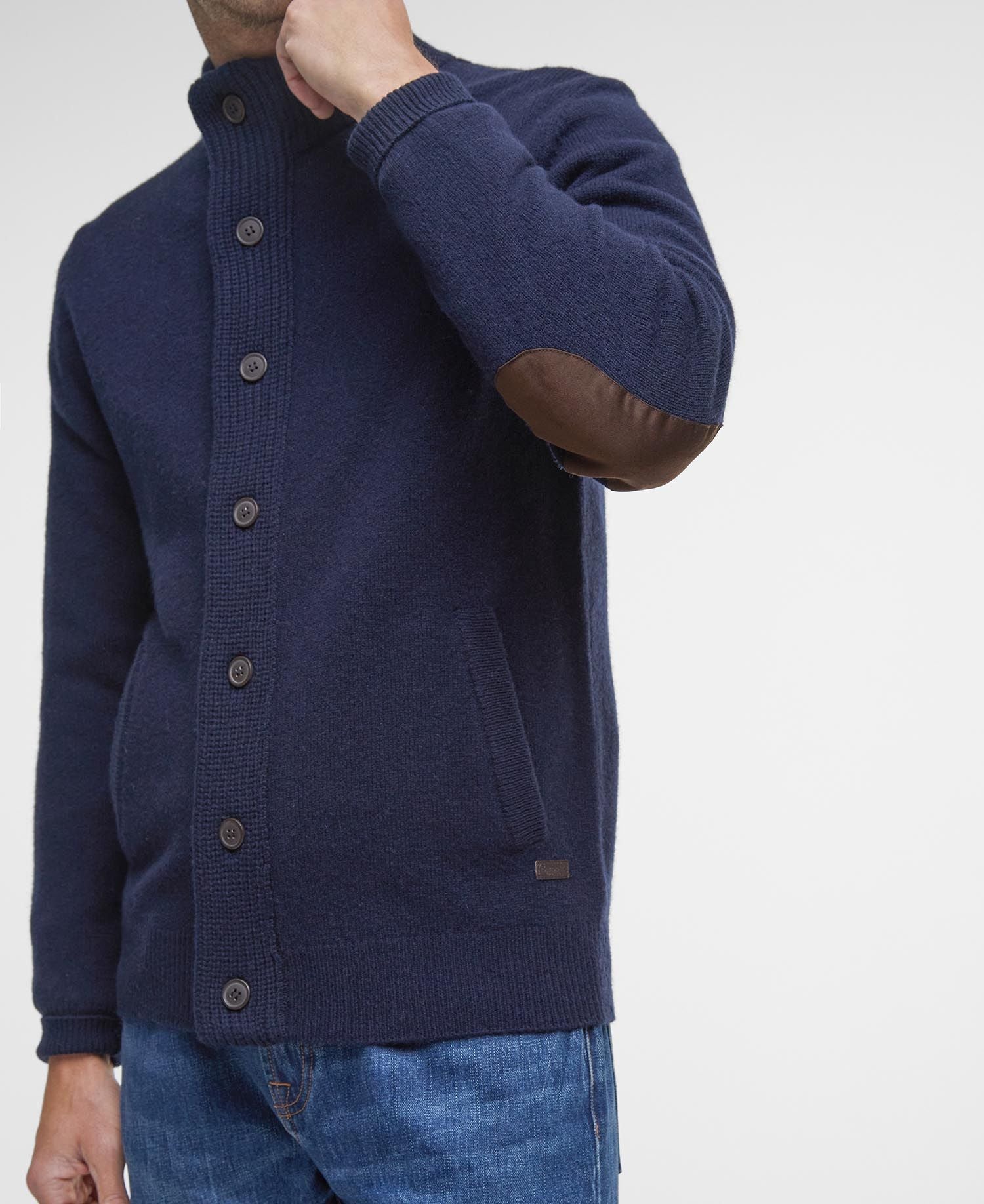 Maglia Patch Zip Uomo Navy