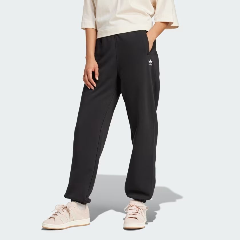 Women's Essentials Fleece Loose Trousers Black 