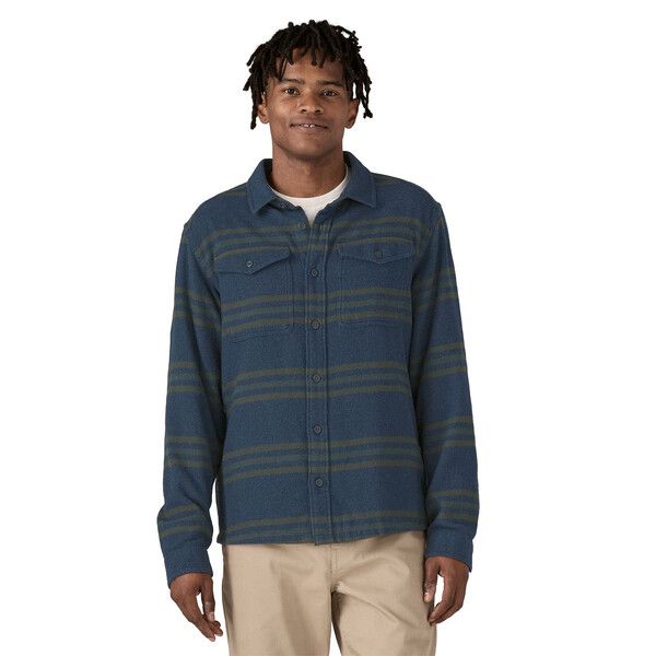 Camicia Fjord Flannel Uomo Treelined/Smolder Blue