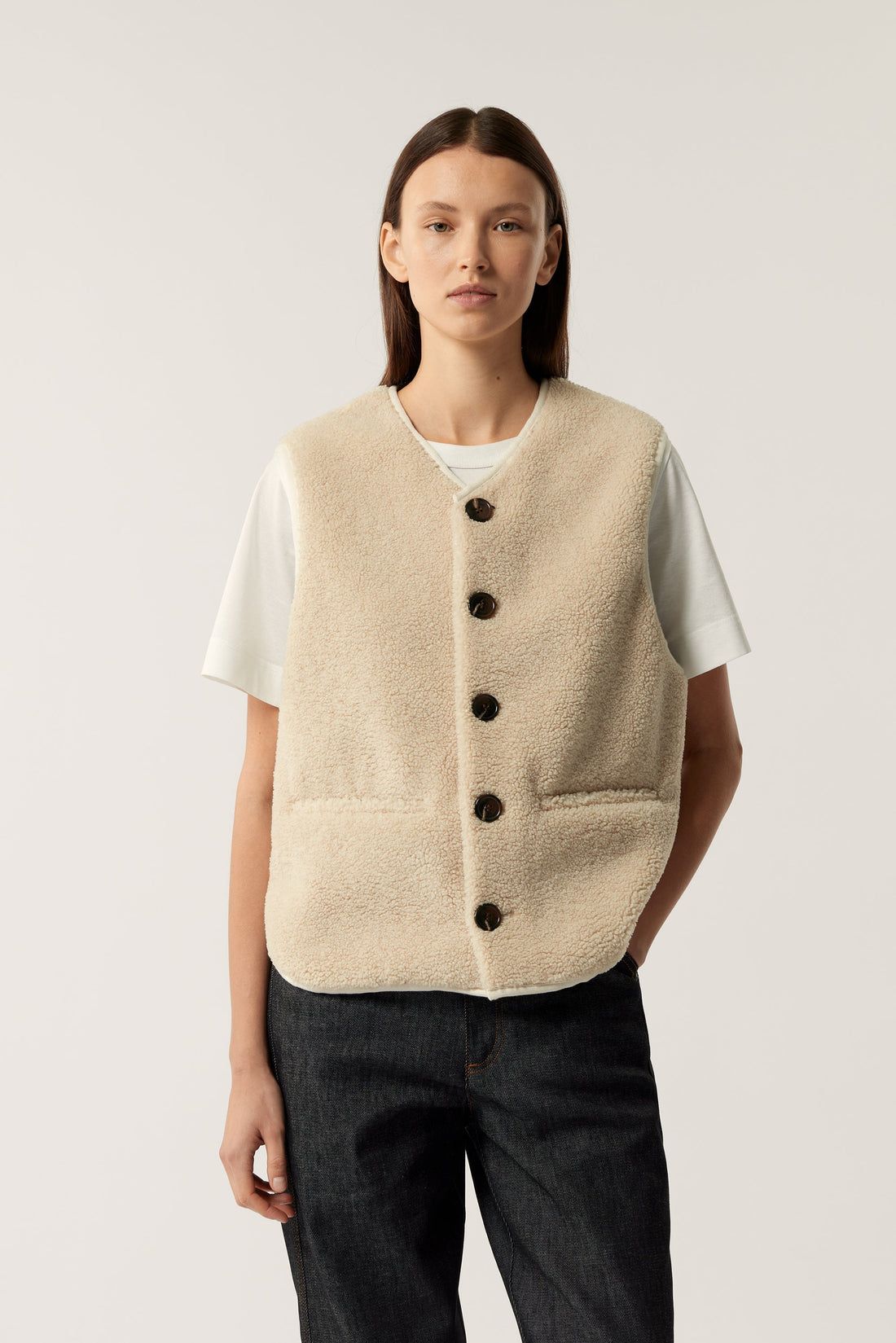 Gilet Fusil Donna Ecru