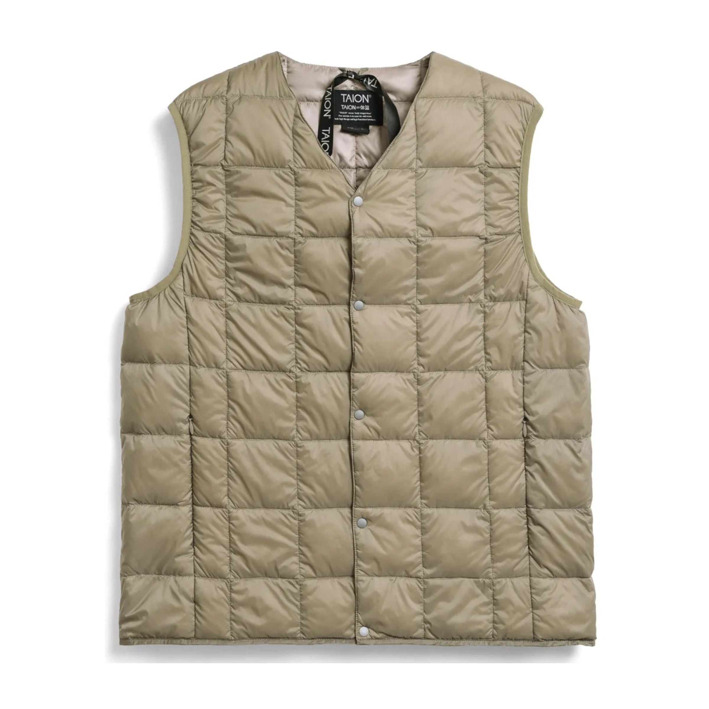 Gilet Basic V Neck Khaki