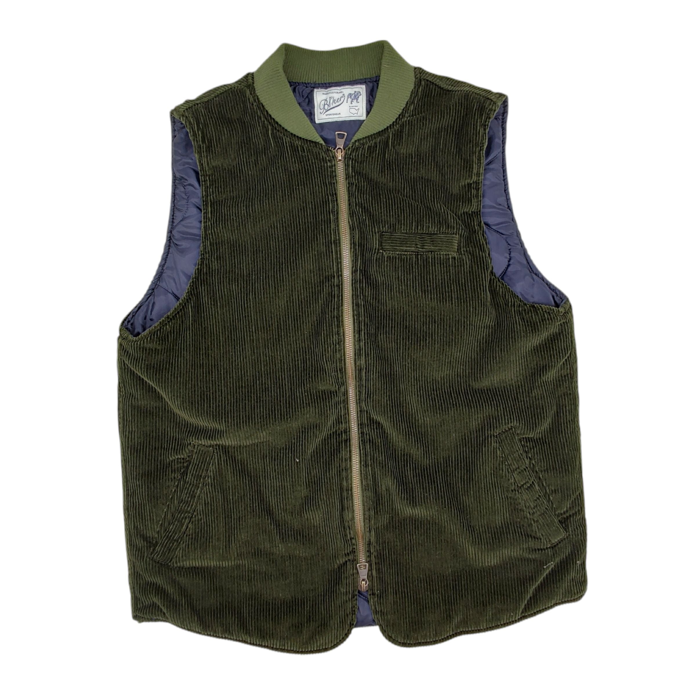 Gilet Corduroy Trapunta Bear Uomo Green