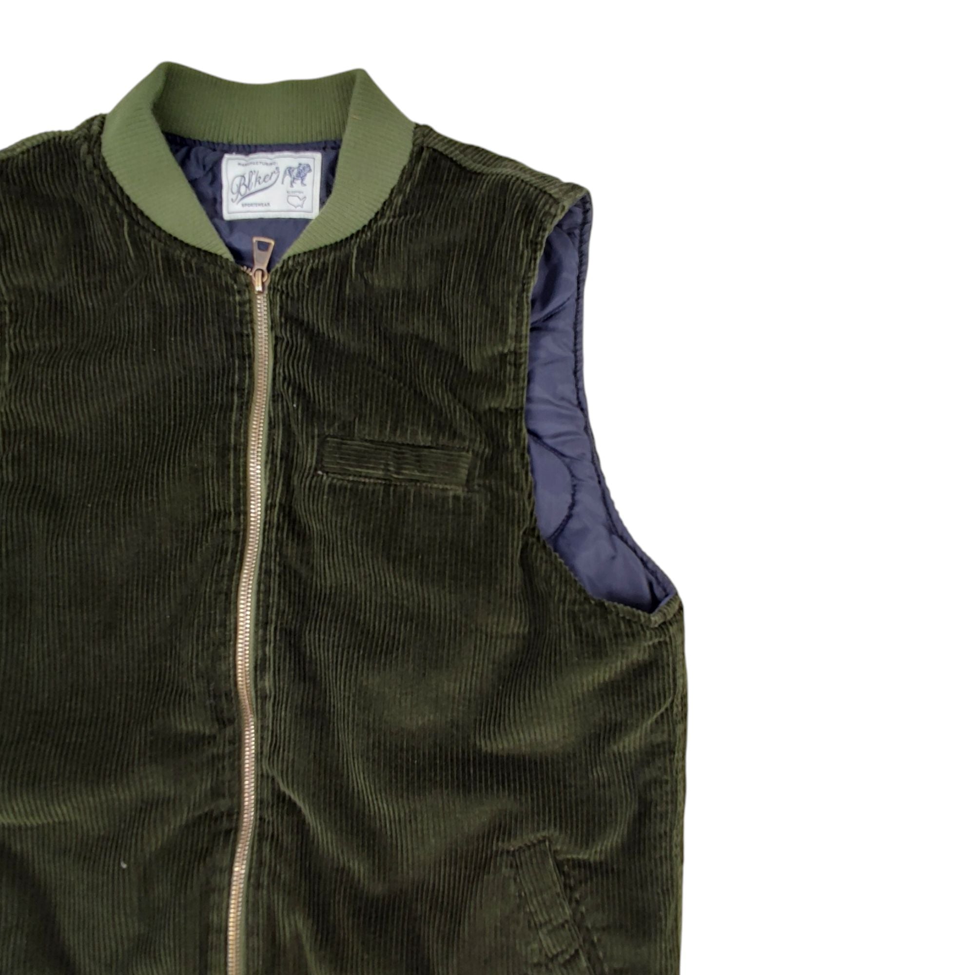 Gilet Corduroy Trapunta Bear Uomo Green