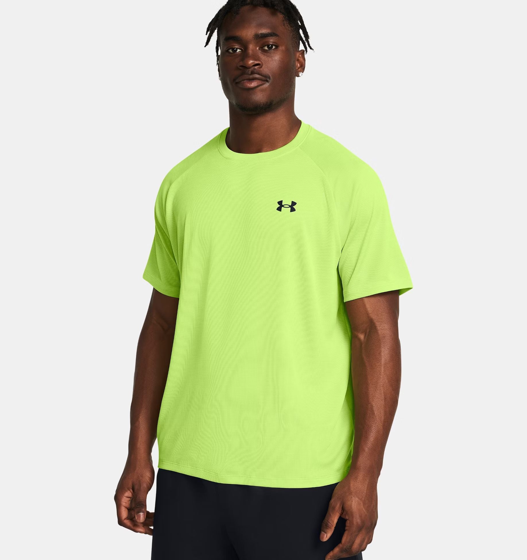 T-shirt Tech Textured Uomo Morph Green/Black