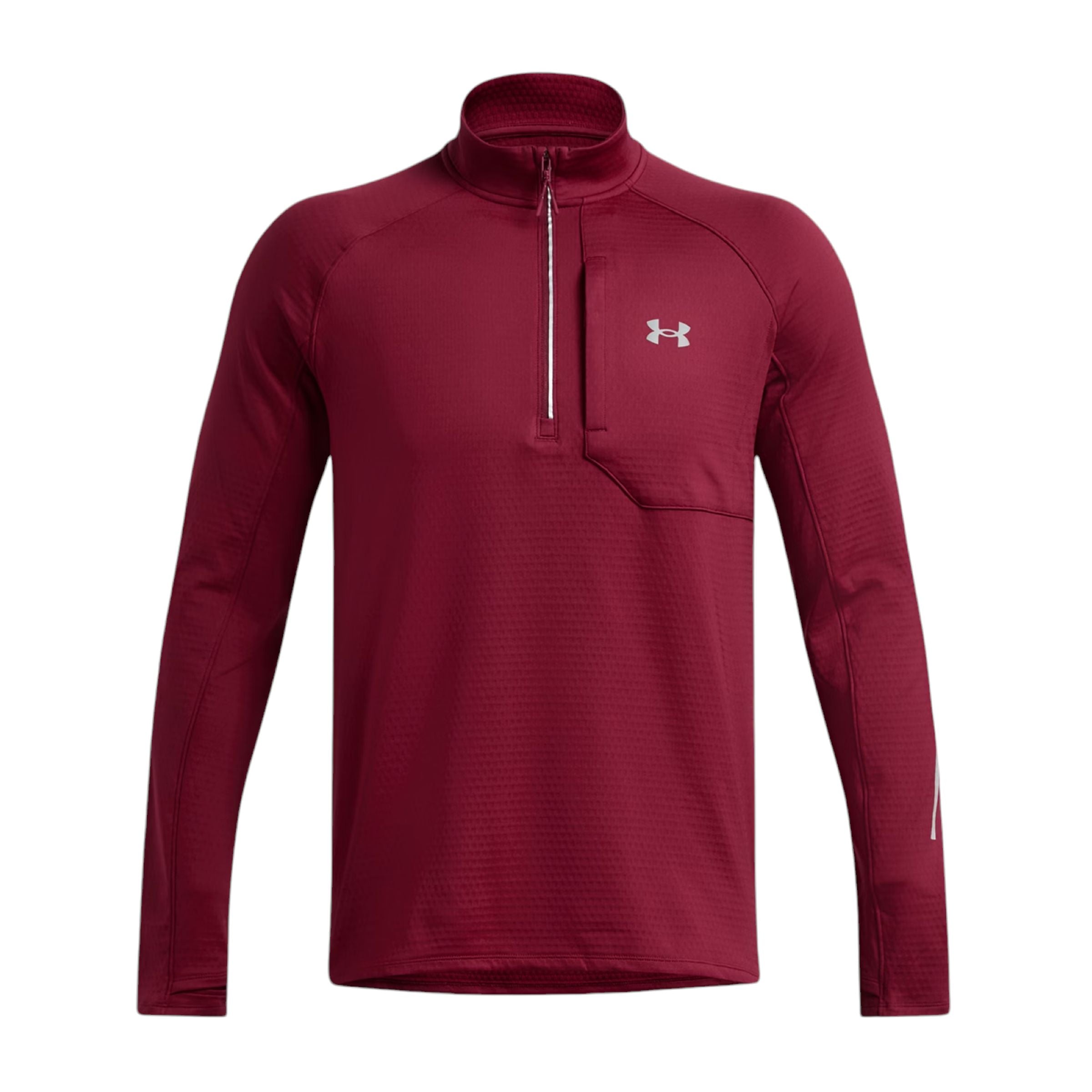 Maglia Launch Elite Cold Weather 1/2 Zip Uomo Cardinal/Reflective