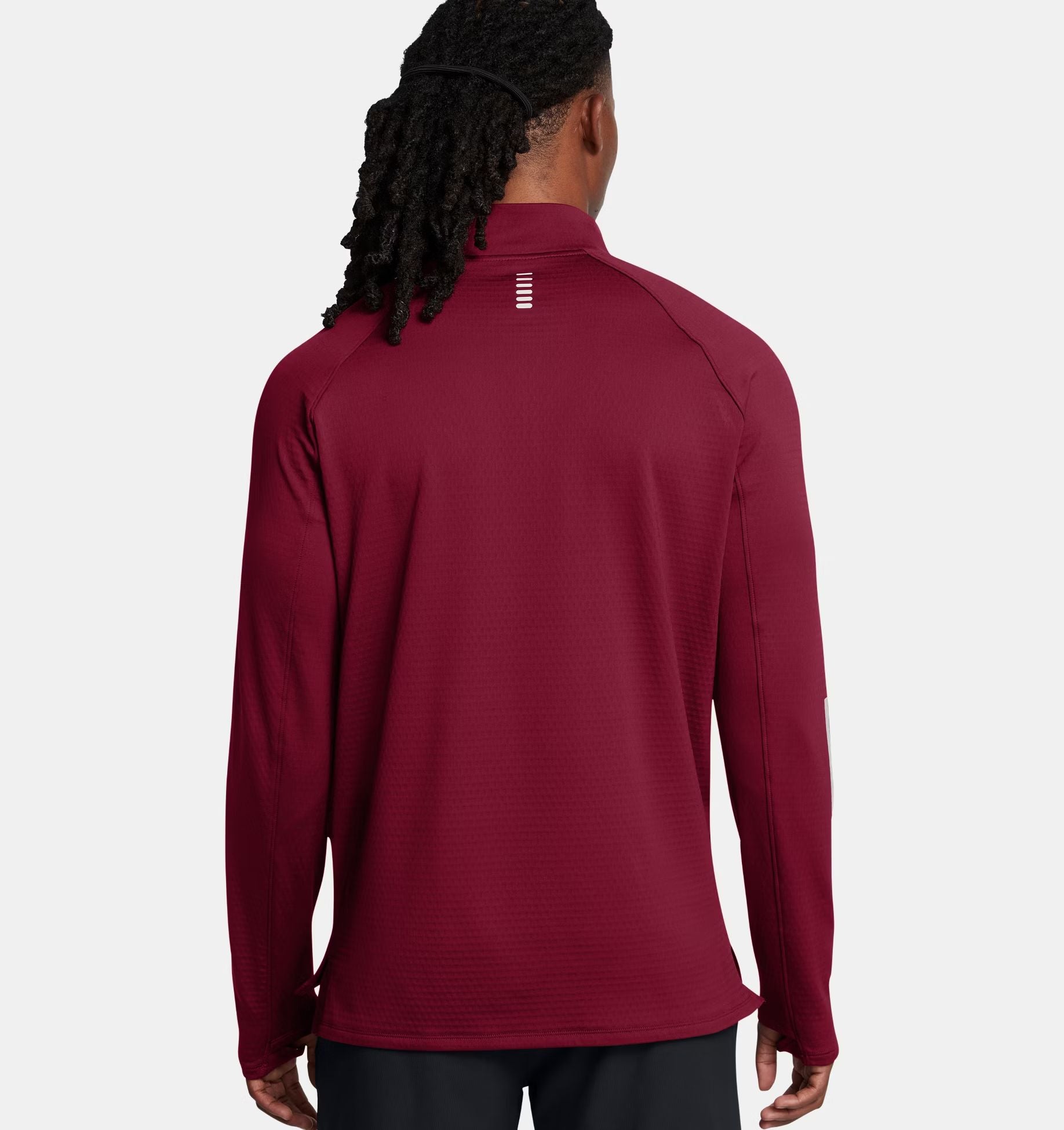 Maglia Launch Elite Cold Weather 1/2 Zip Uomo Cardinal/Reflective