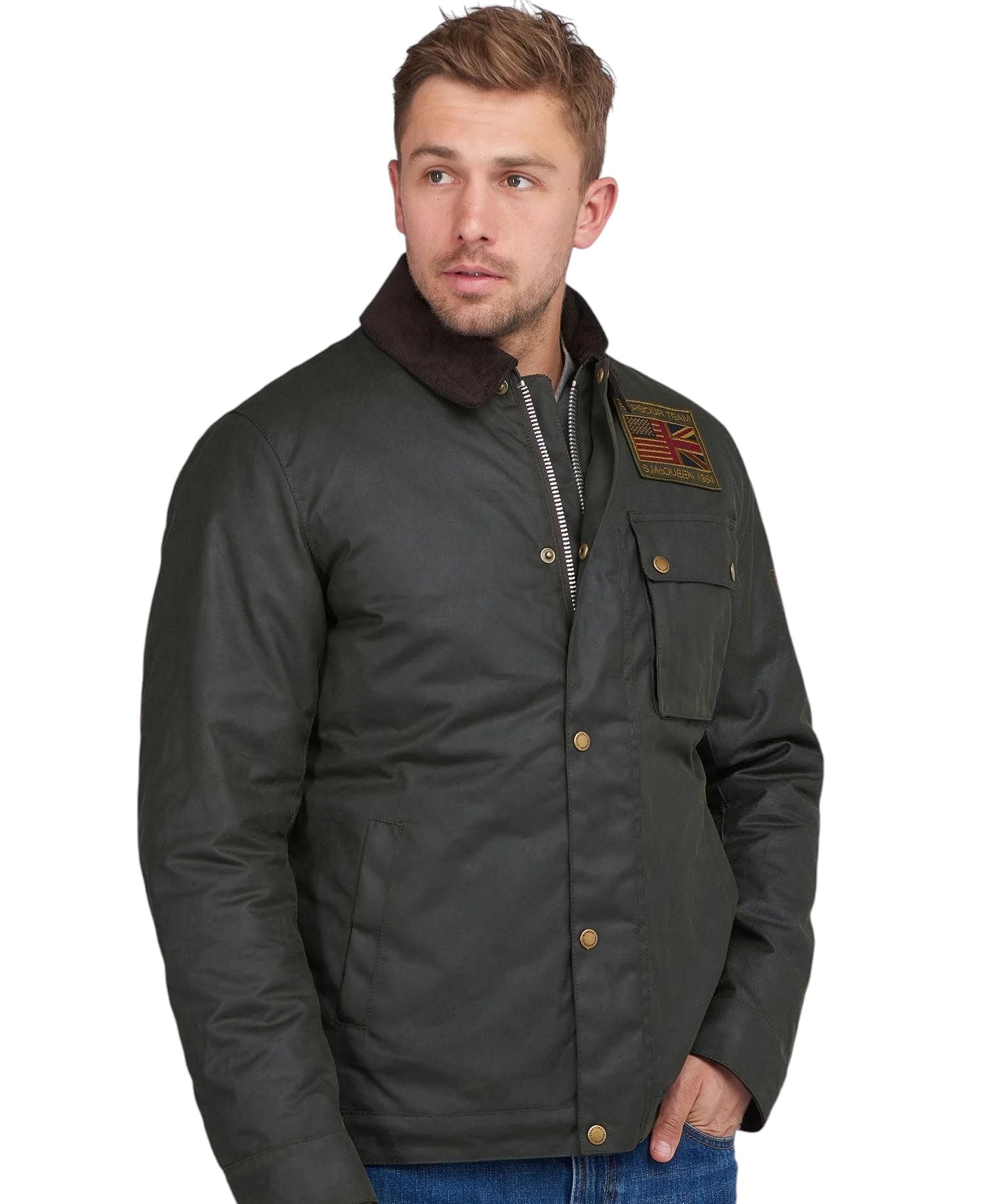Barbour | Giacca Steve McQueen Uomo Sage - Fabbrica Ski Sises