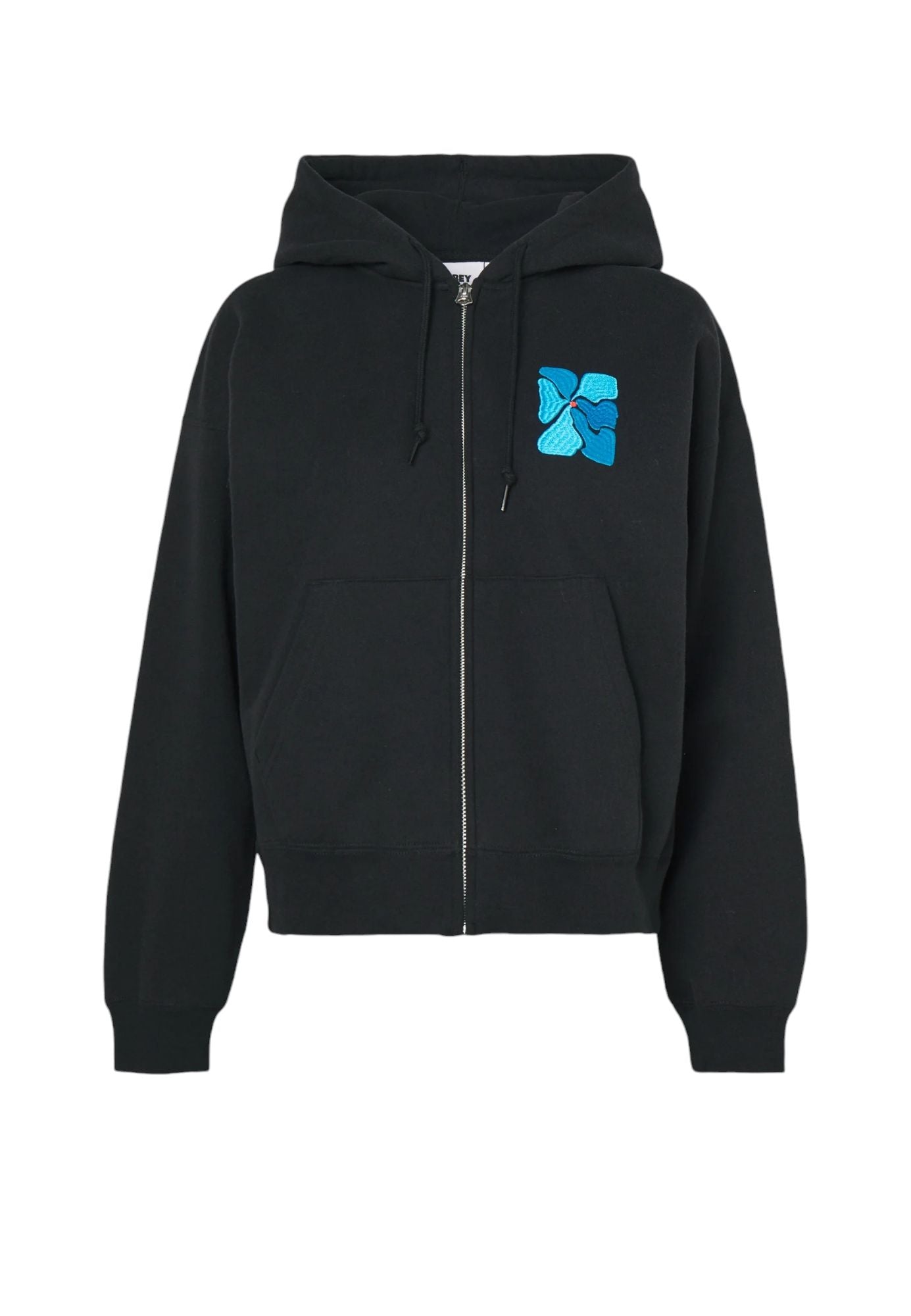 Maglia Flora Zip Hood Donna Black