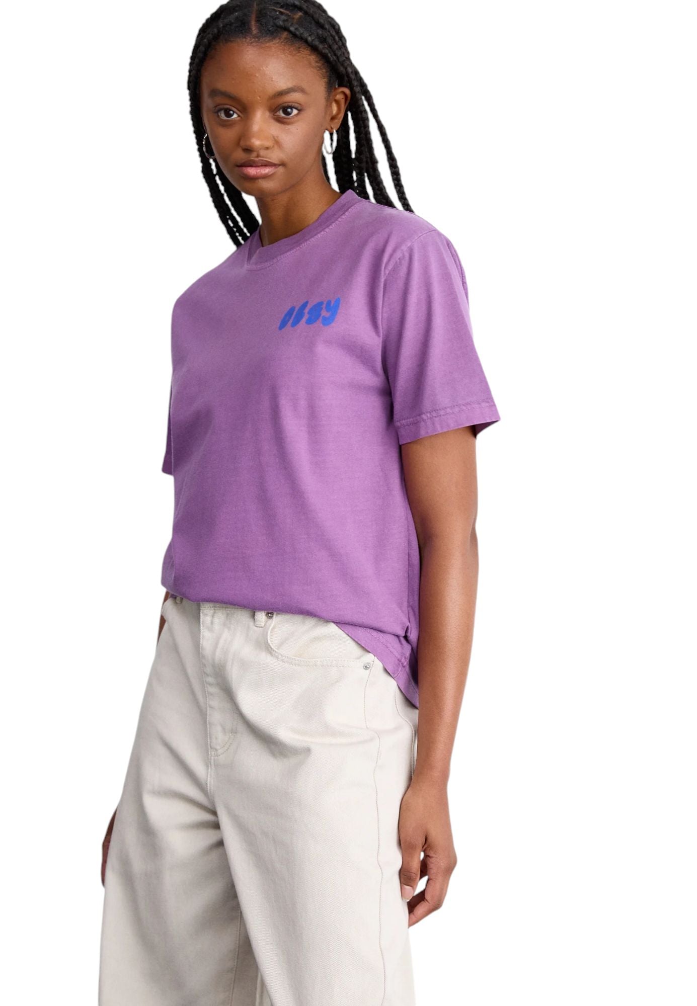 T-shirt Stippled Donna Pigment Purple