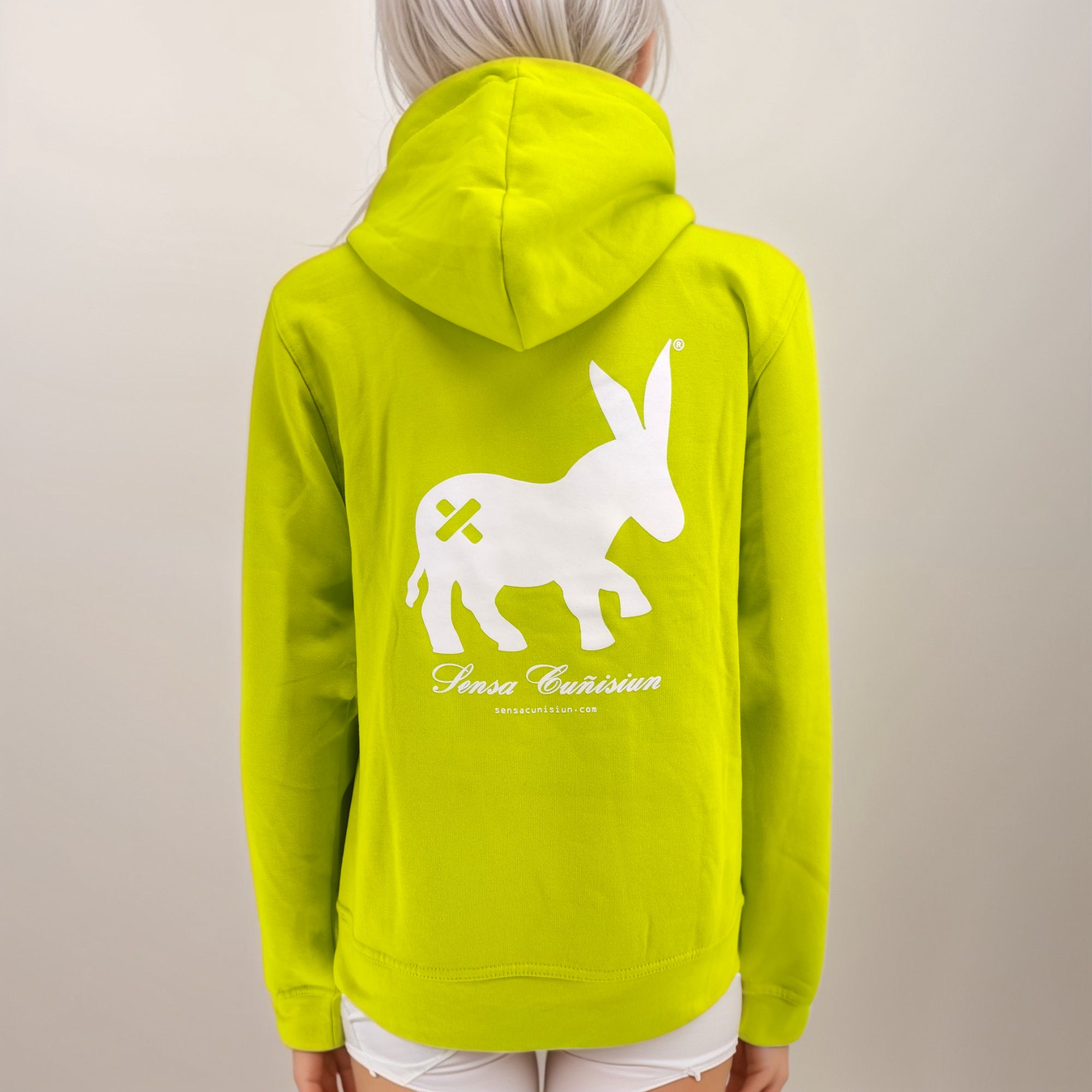 Maglia Hoodie Donna Lime