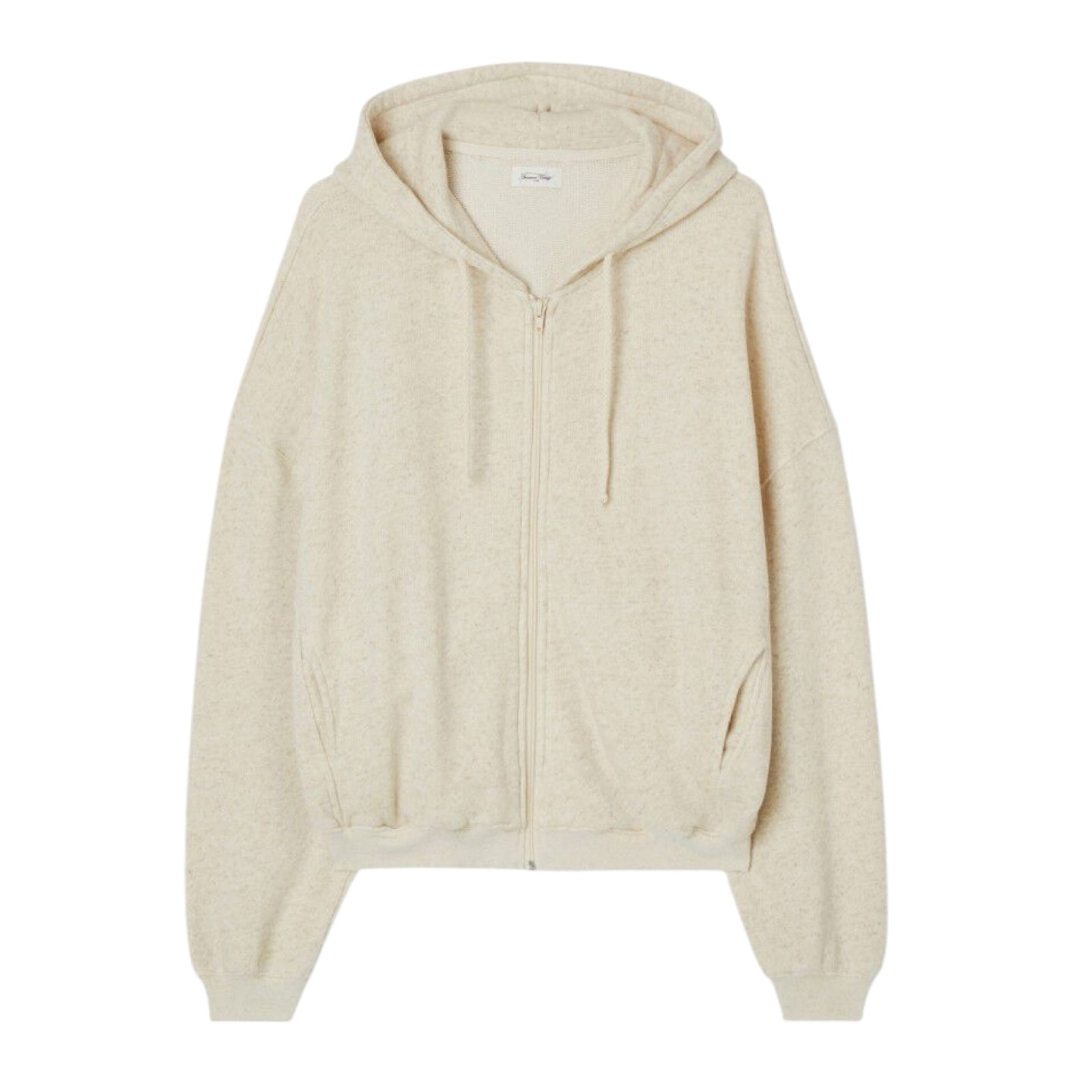 American Vintage | Maglia Itonay Full Zip Donna Ecru - Fabbrica Ski Sises