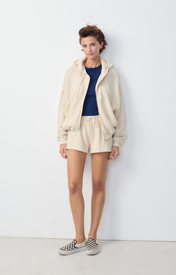 American Vintage | Maglia Itonay Full Zip Donna Ecru - Fabbrica Ski Sises