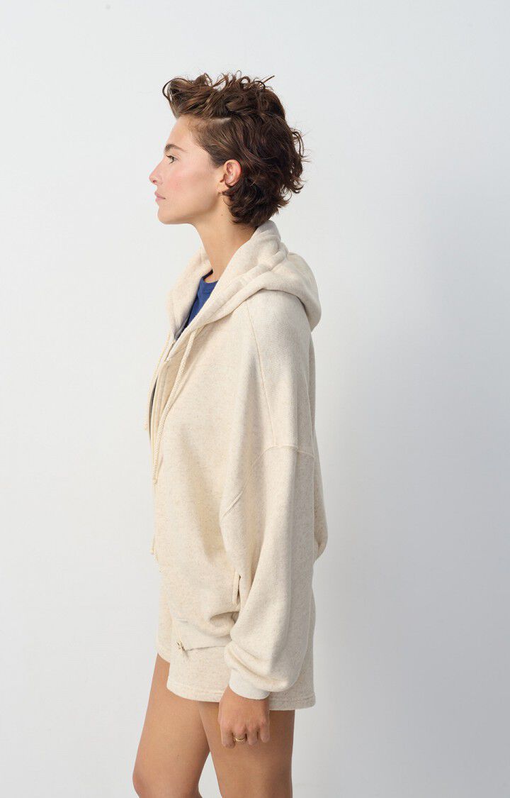 American Vintage | Maglia Itonay Full Zip Donna Ecru - Fabbrica Ski Sises
