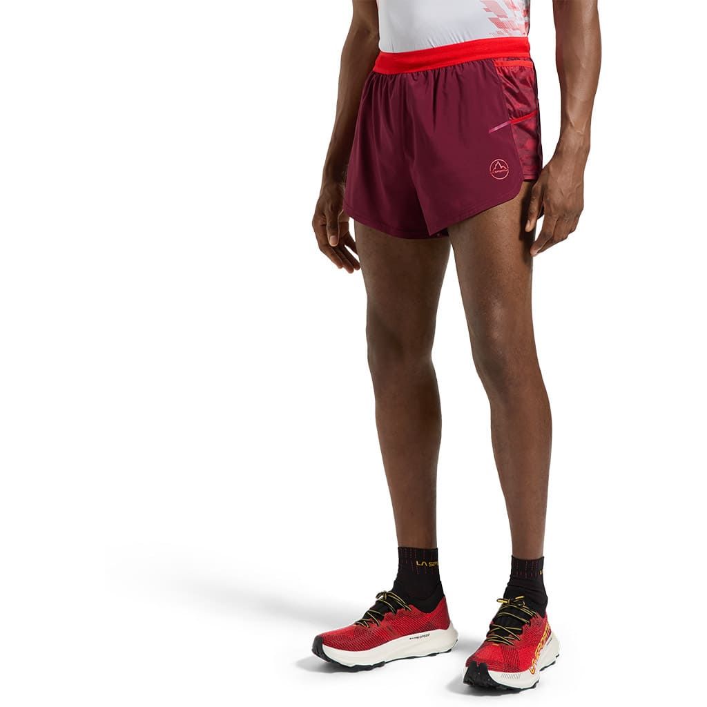 La Sportiva | Pantaloncini Auster Uomo Redwood/Muntain Red - Fabbrica Ski Sises