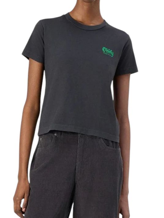 Obey | T-shirt Submit To The Rhythm Donna Black - Fabbrica Ski Sises