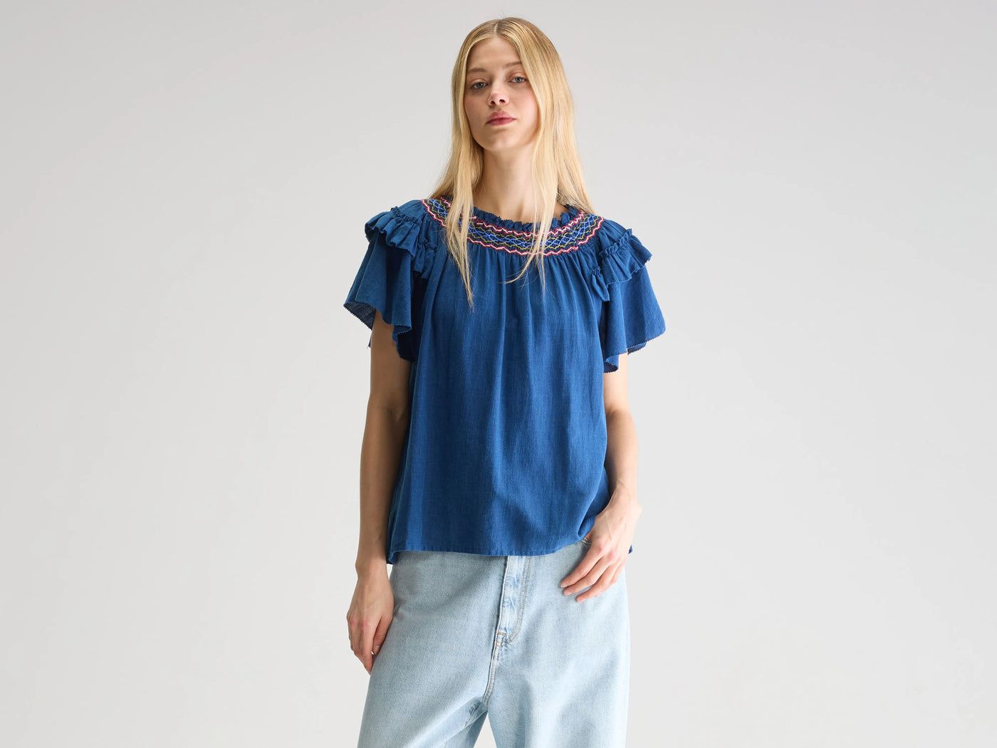 Bellerose | Camicia Cathy Donna Indigo - Fabbrica Ski Sises