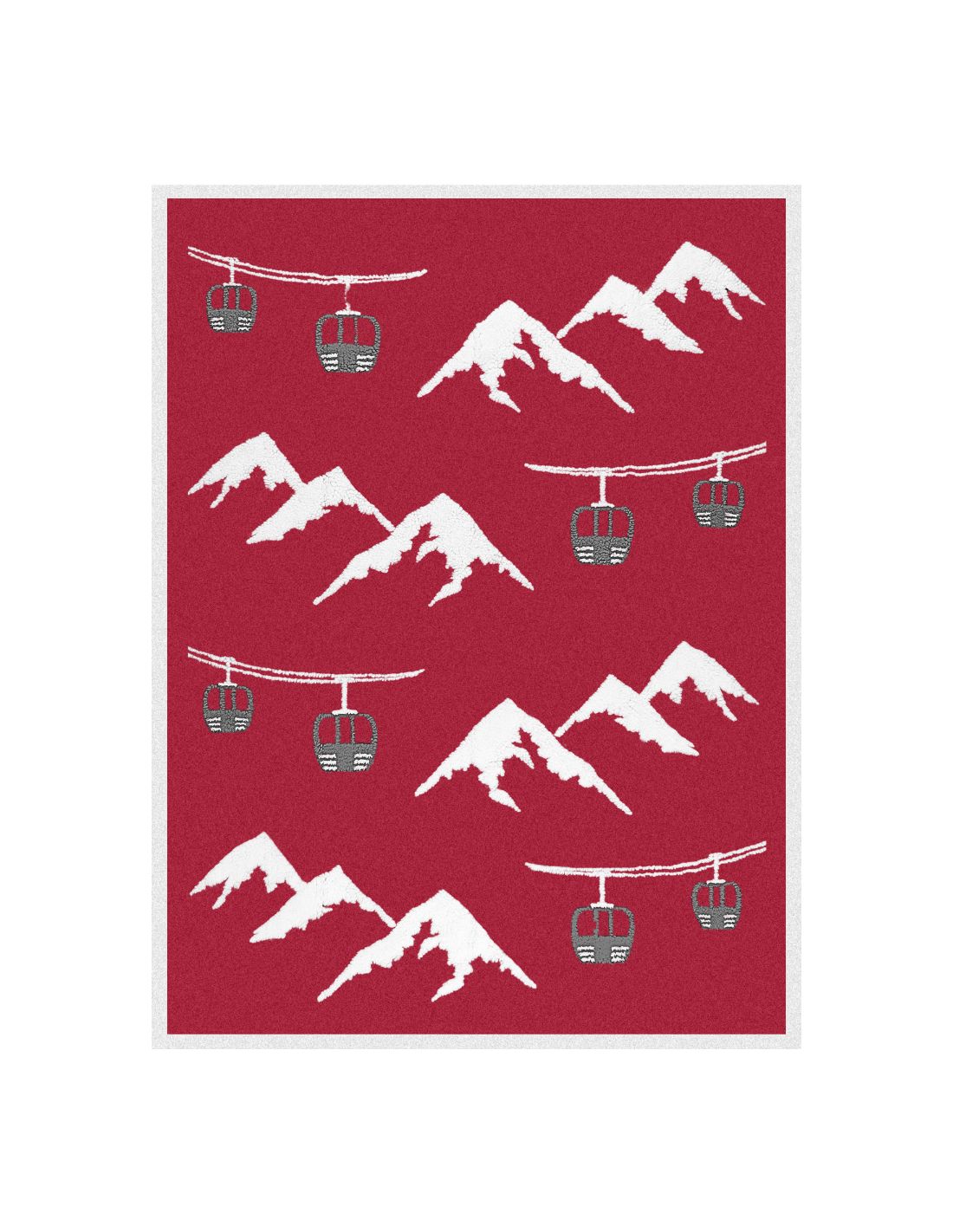 Biella Fabrics | Coperta Altaquota Red/Natural - Fabbrica Ski Sises
