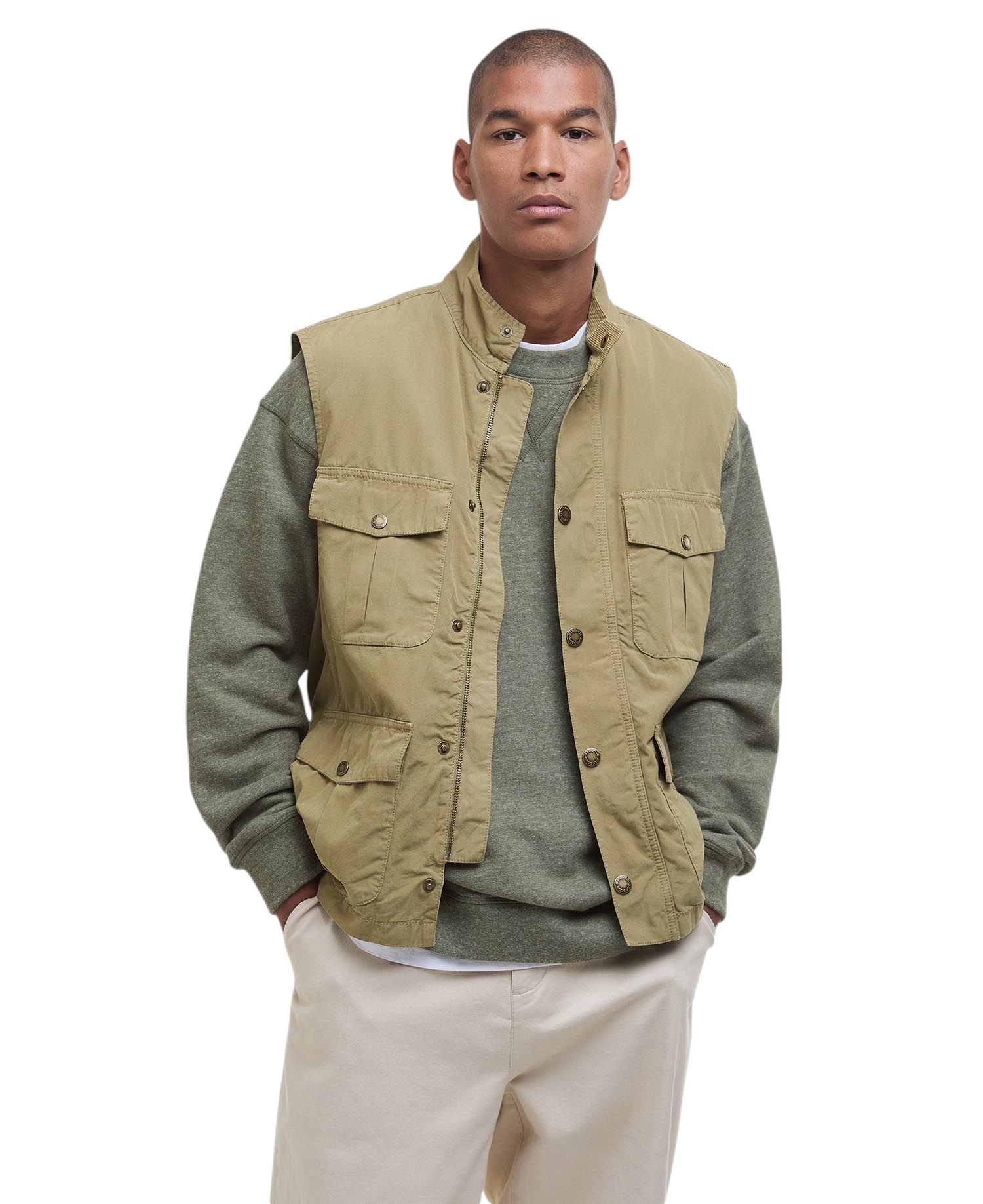 Gilet Casual Corbridge Uomo Bleached Olive
