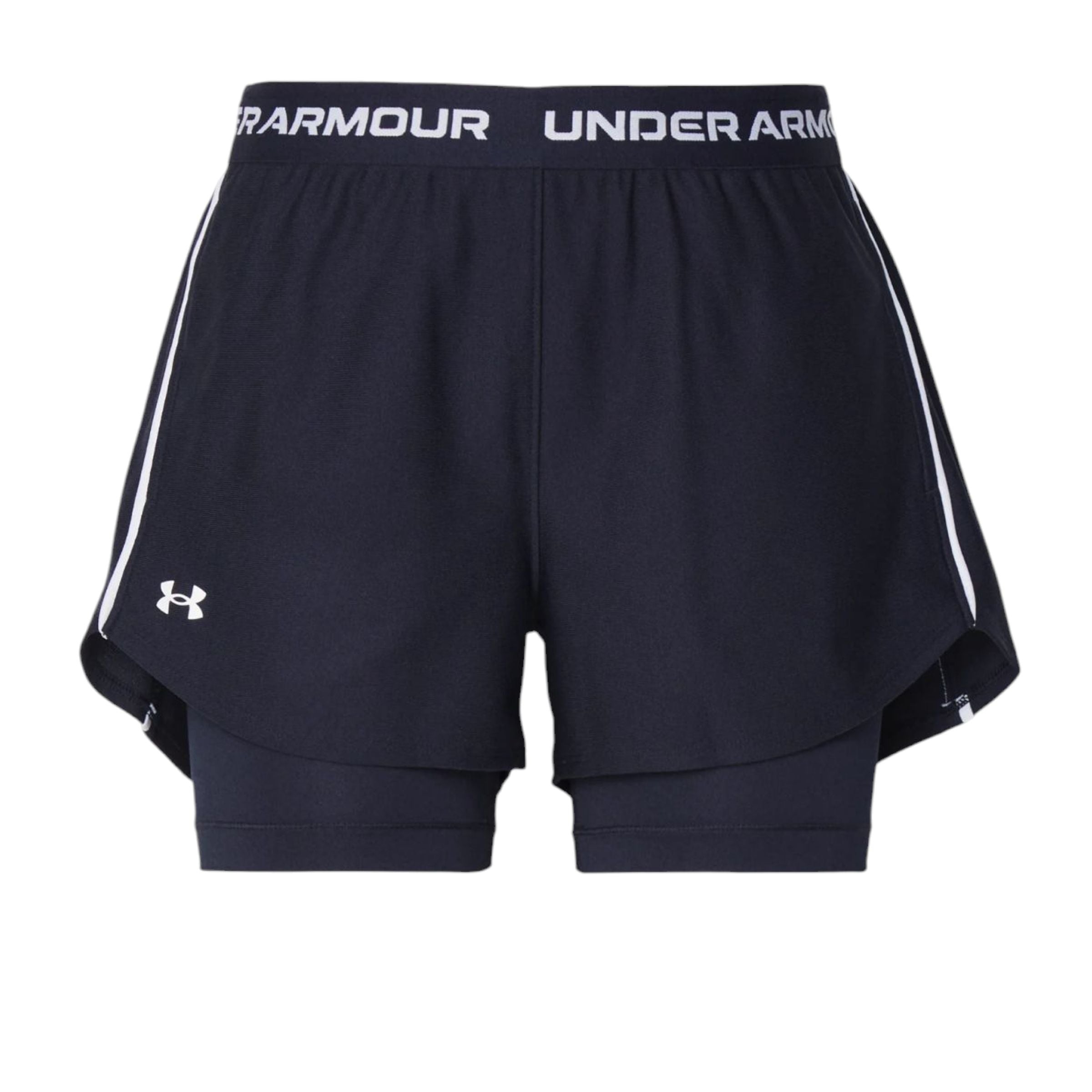 Under Armour | Pantaloncini Tech Play 2in1 Donna Black/White - Fabbrica Ski Sises