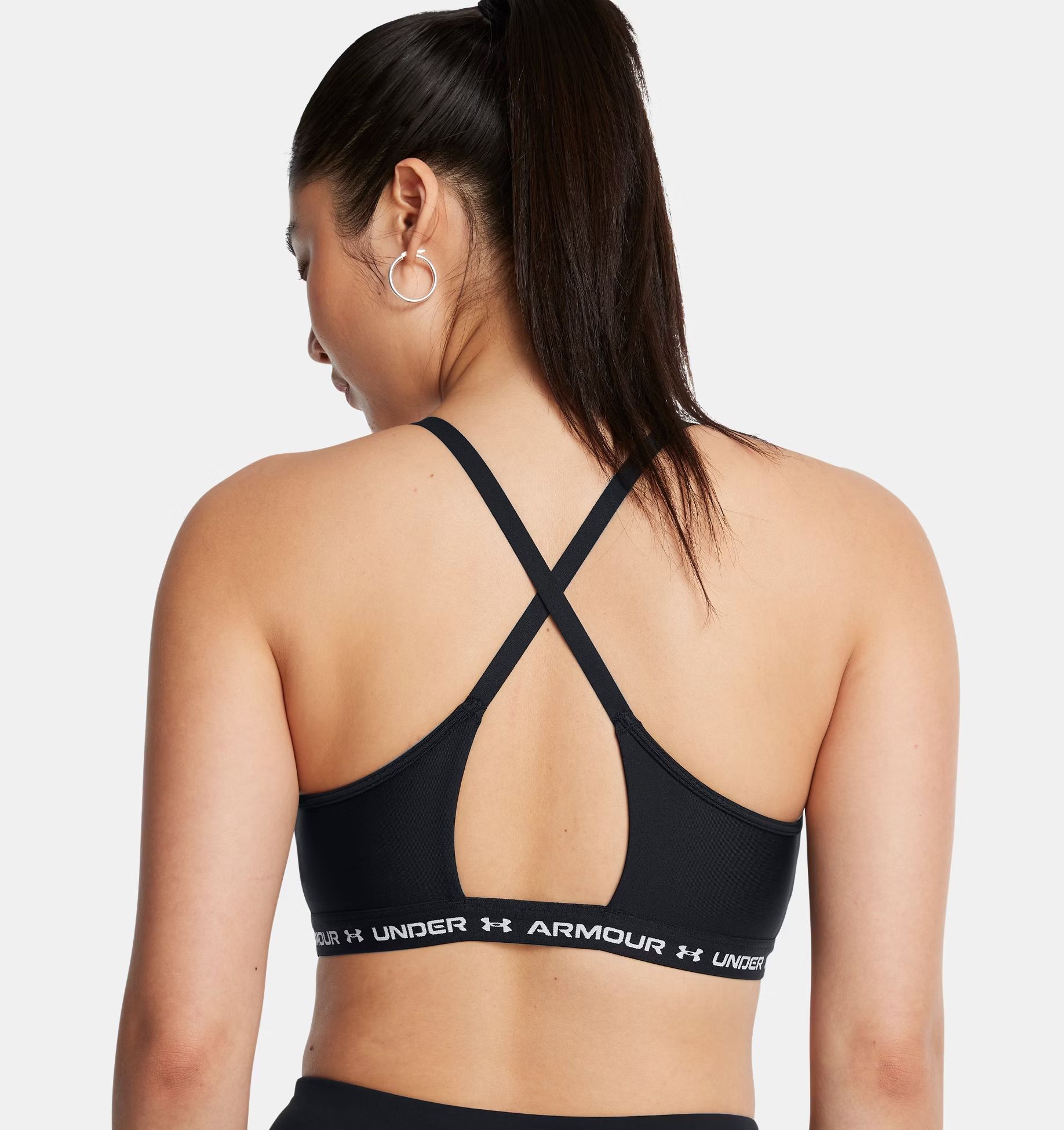Under Armour | Top Crossback Low Donna BlacK/White - Fabbrica Ski Sises
