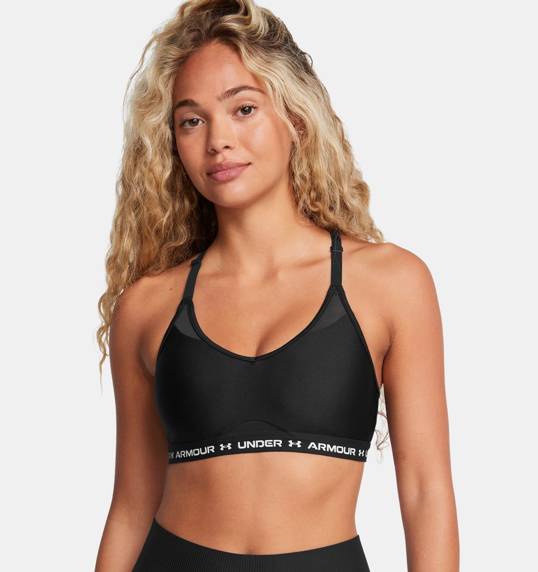 Under Armour | Top Crossback Low Donna BlacK/White - Fabbrica Ski Sises