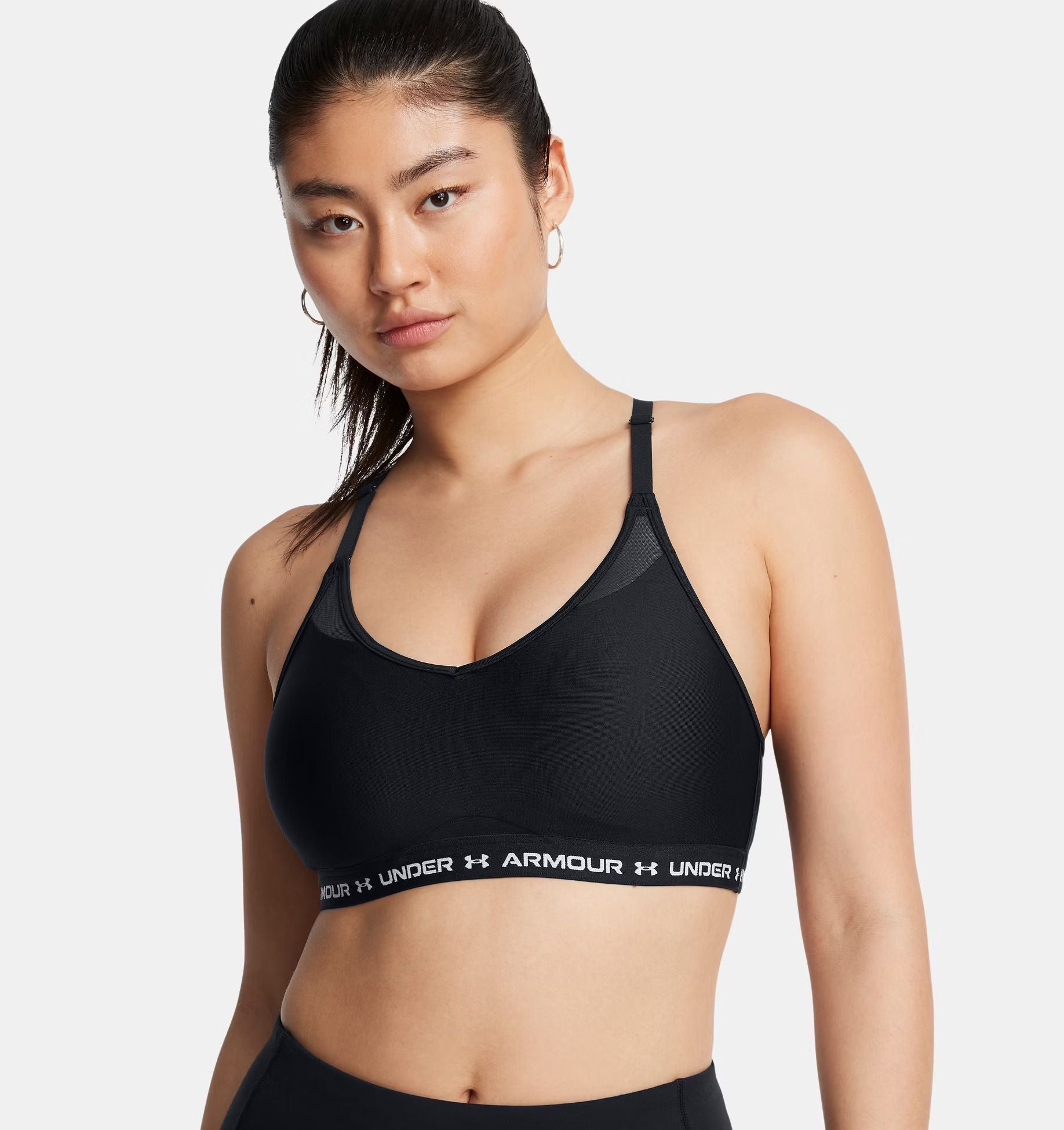 Under Armour | Top Crossback Low Donna BlacK/White - Fabbrica Ski Sises