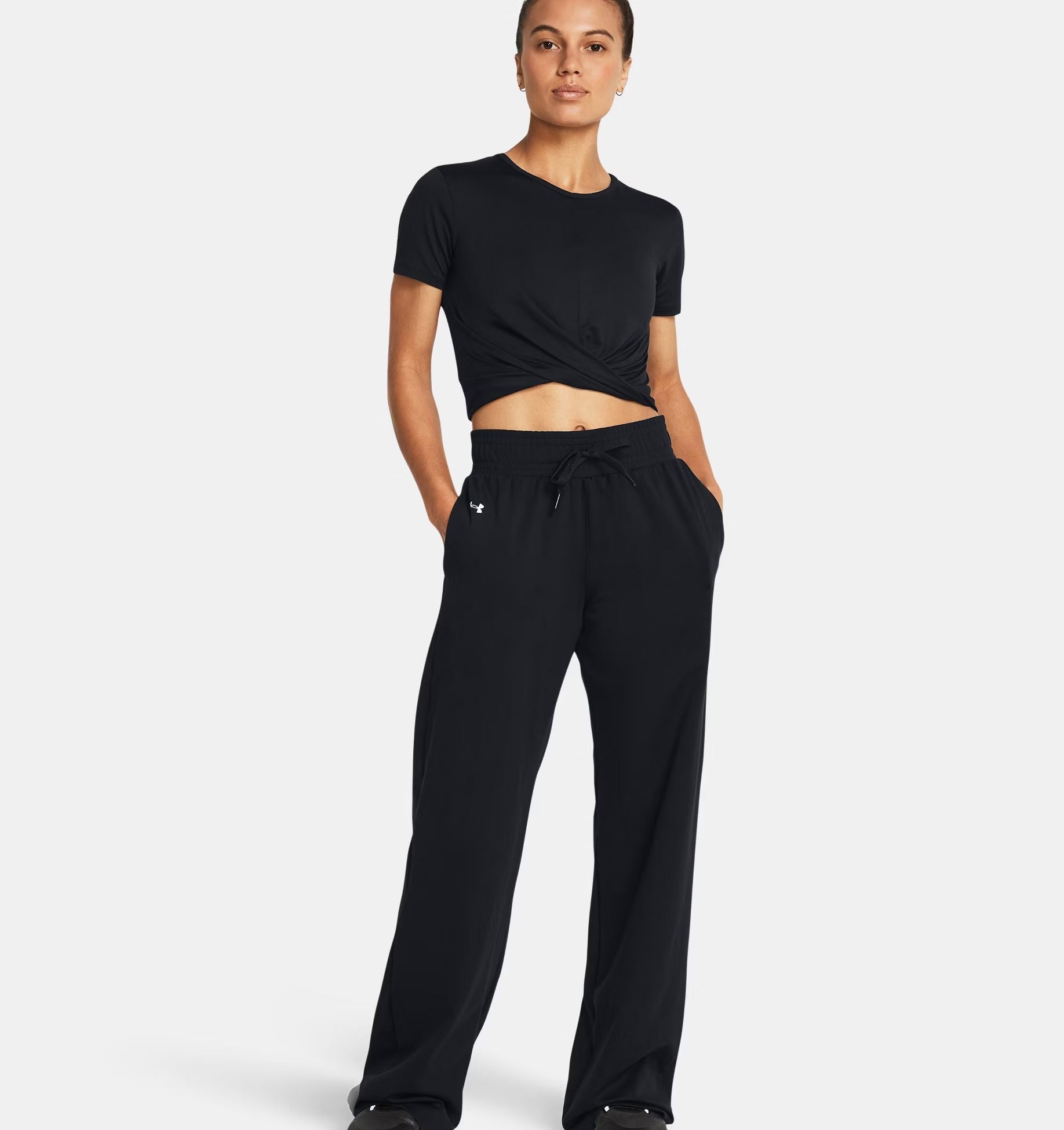 Under Armour | Pantaloni Motion Open Hem Donna Balck/White - Fabbrica Ski Sises