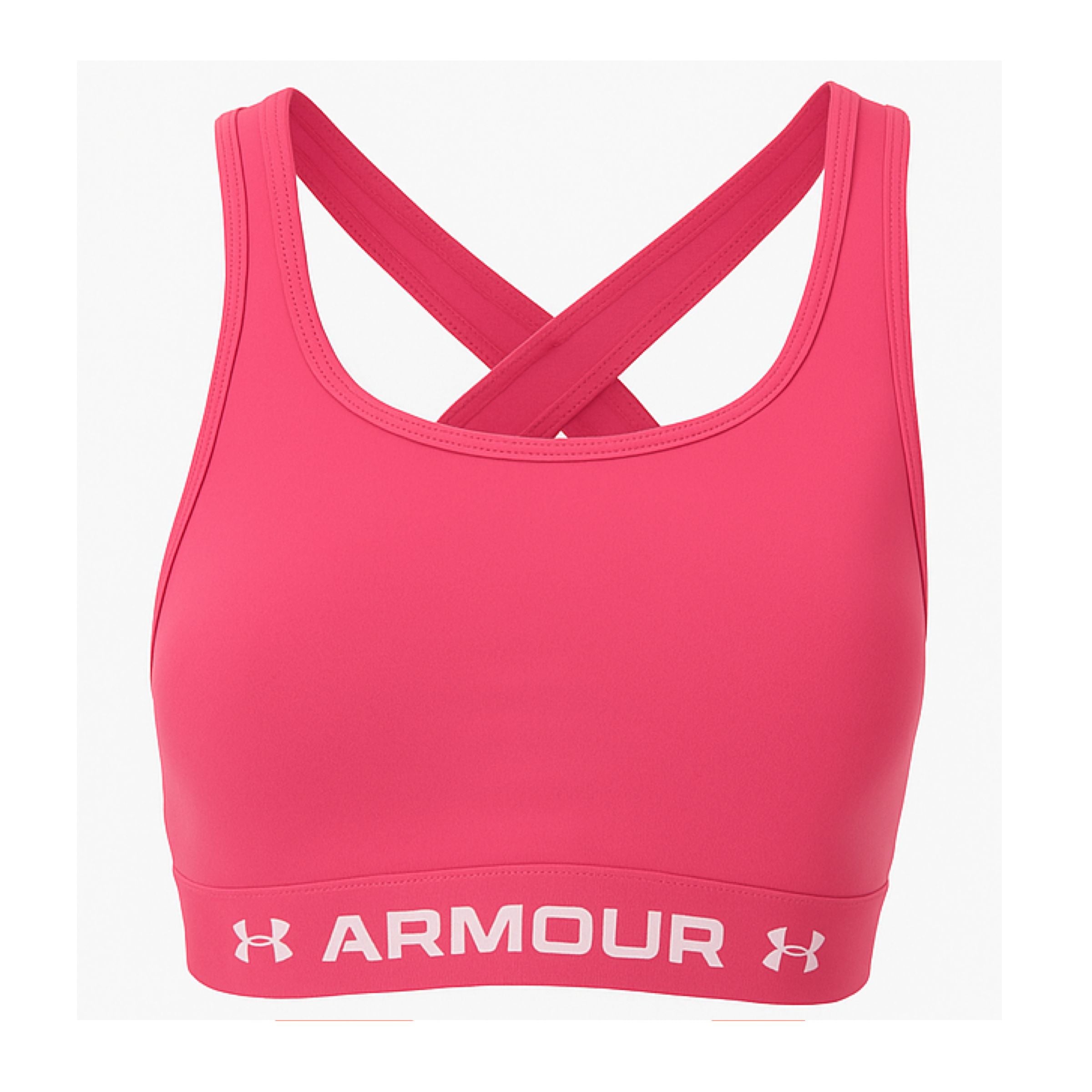 Under Armour | Top Mid Bra Donna Super Pink/White - Fabbrica Ski Sises