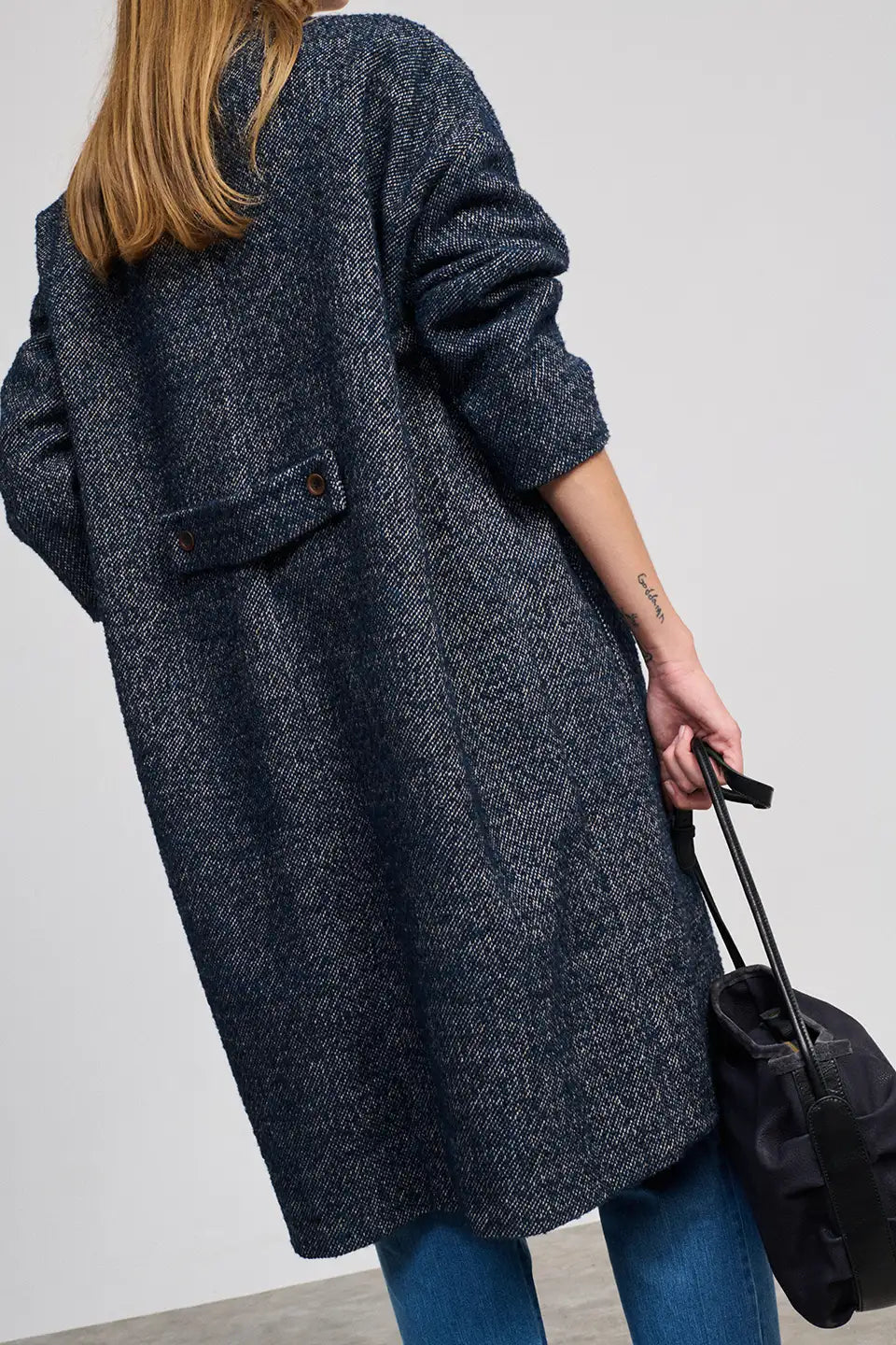 Giacca Abrigo Smoking Donna Navy/Beige