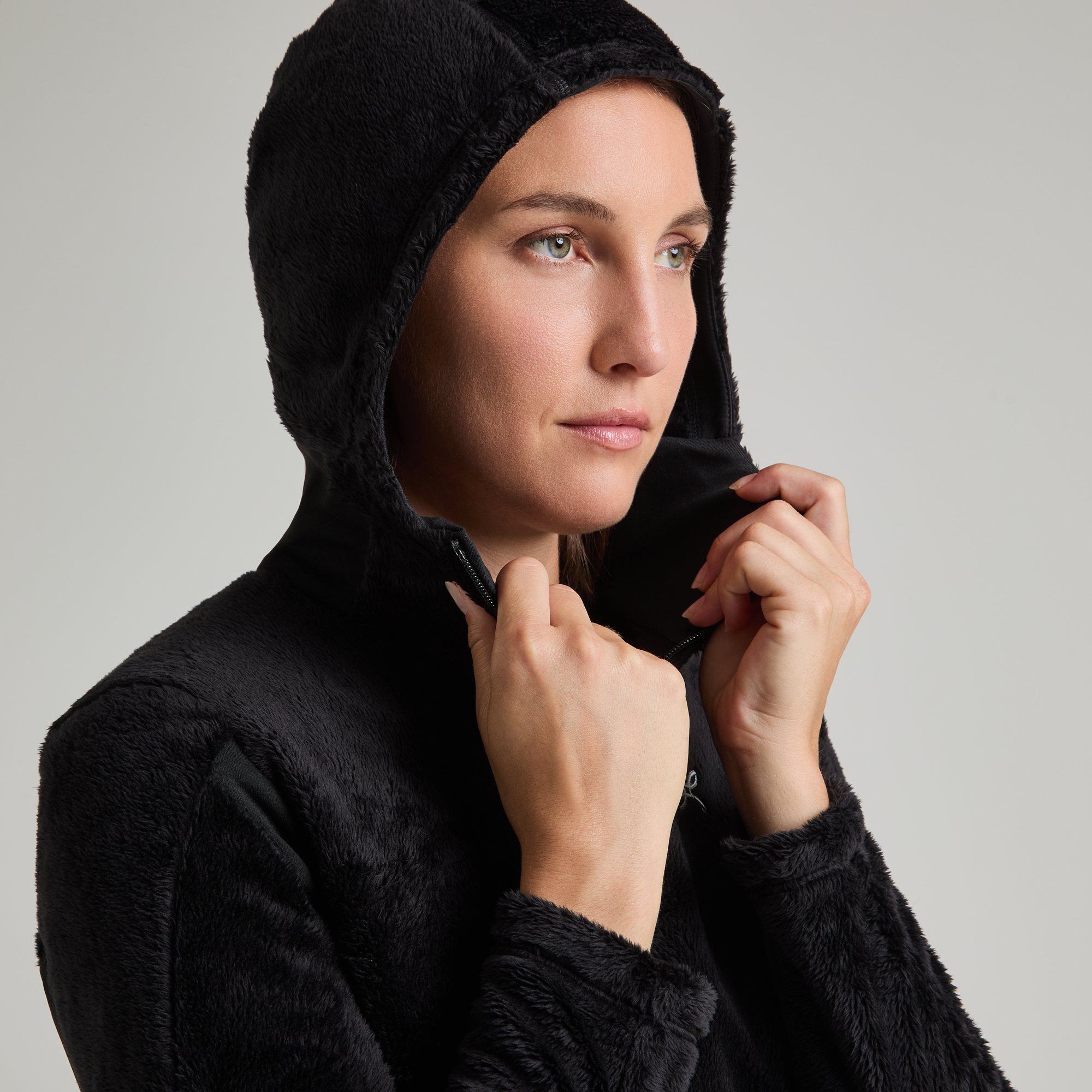 Giacca Polar Style Hooded Donna Black