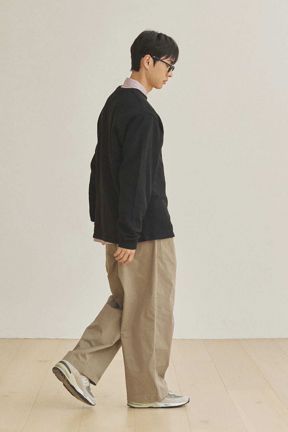 Pantaloni Two Tuck Wide CN Pants Beige