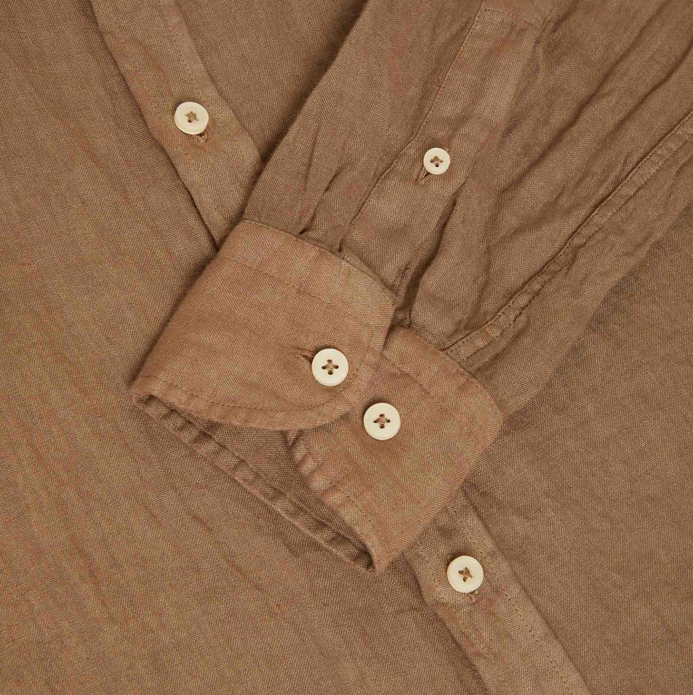 Camicia Bradford Linen Uomo Caramello